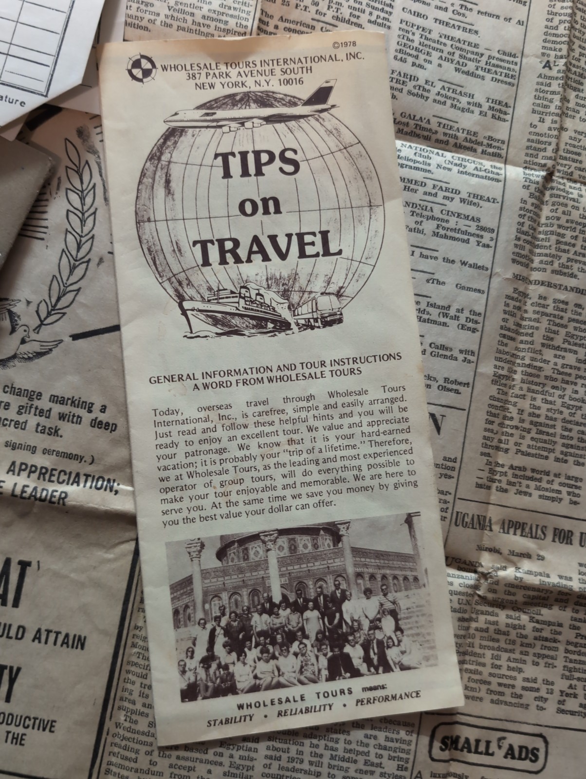 Egyptian Gazette Newspaper March 30, 1979 Postcard Collectibles Vtg Trip Lot