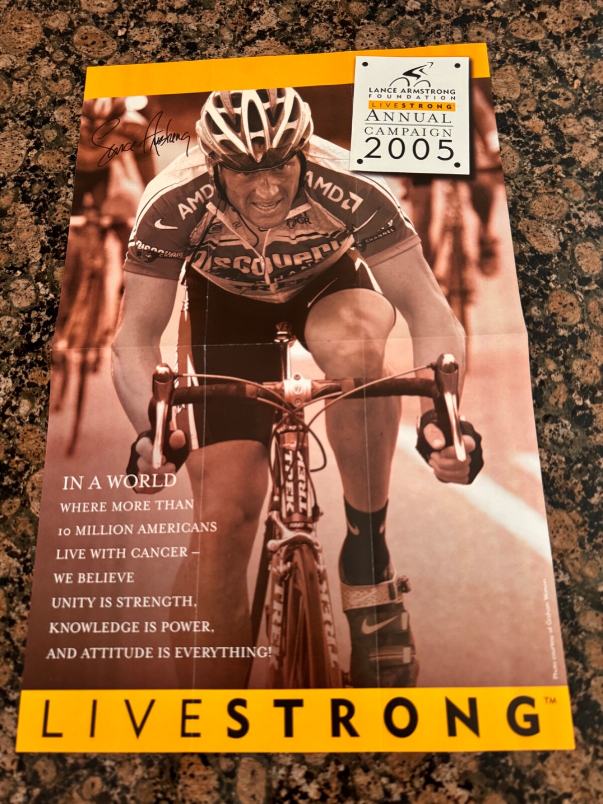 LANCE ARMSTRONG “YELLOW AND GOODBYE” NEWSPAPER