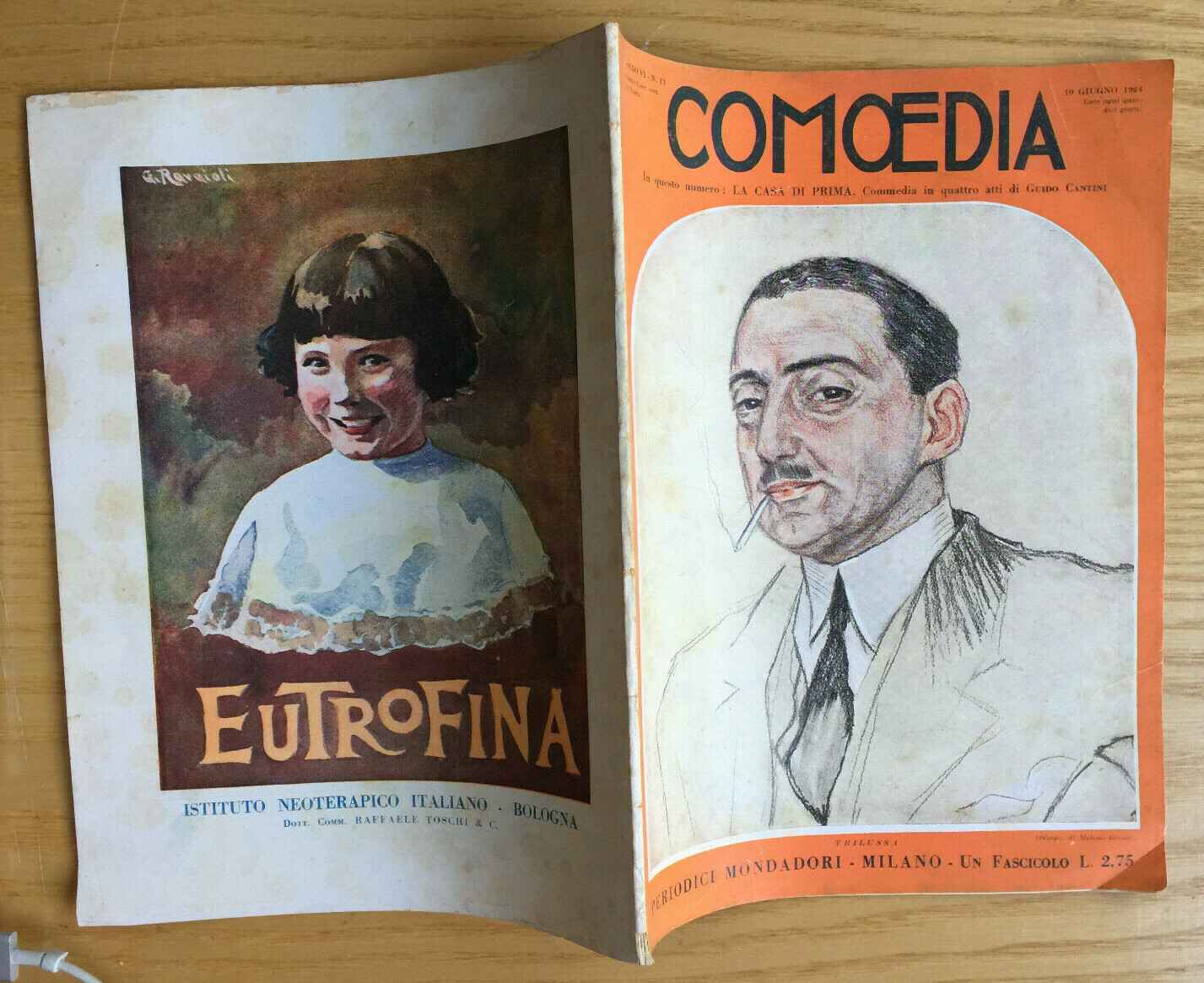 MONDADORI COMEDIA PERIODICO COMEDIA E VITA TEATRALE N° 11 1924 G. CANTINI 2/19