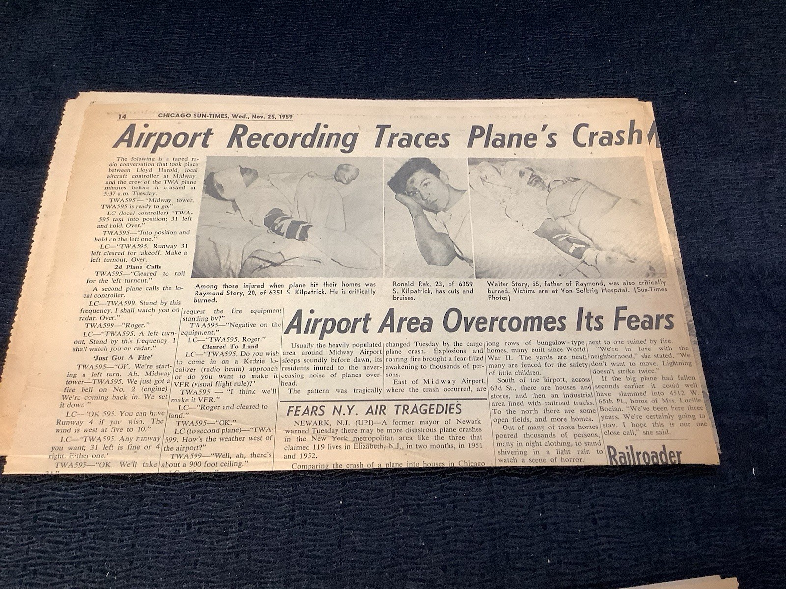 Vintage Newspapers & Clippings Midway Airport Chicago Illinois Plane Crash 1972