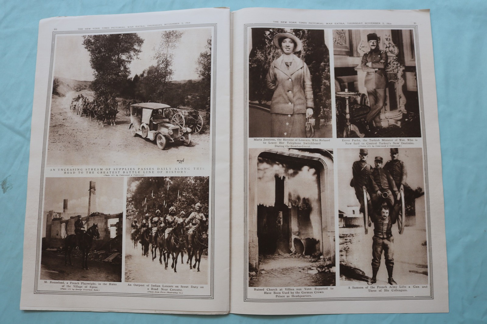 1914 NOV 5 NEW YORK TIMES MID-WEEK PICTORIAL WAR EXTRA – INDIAN LANCER – NP 9121