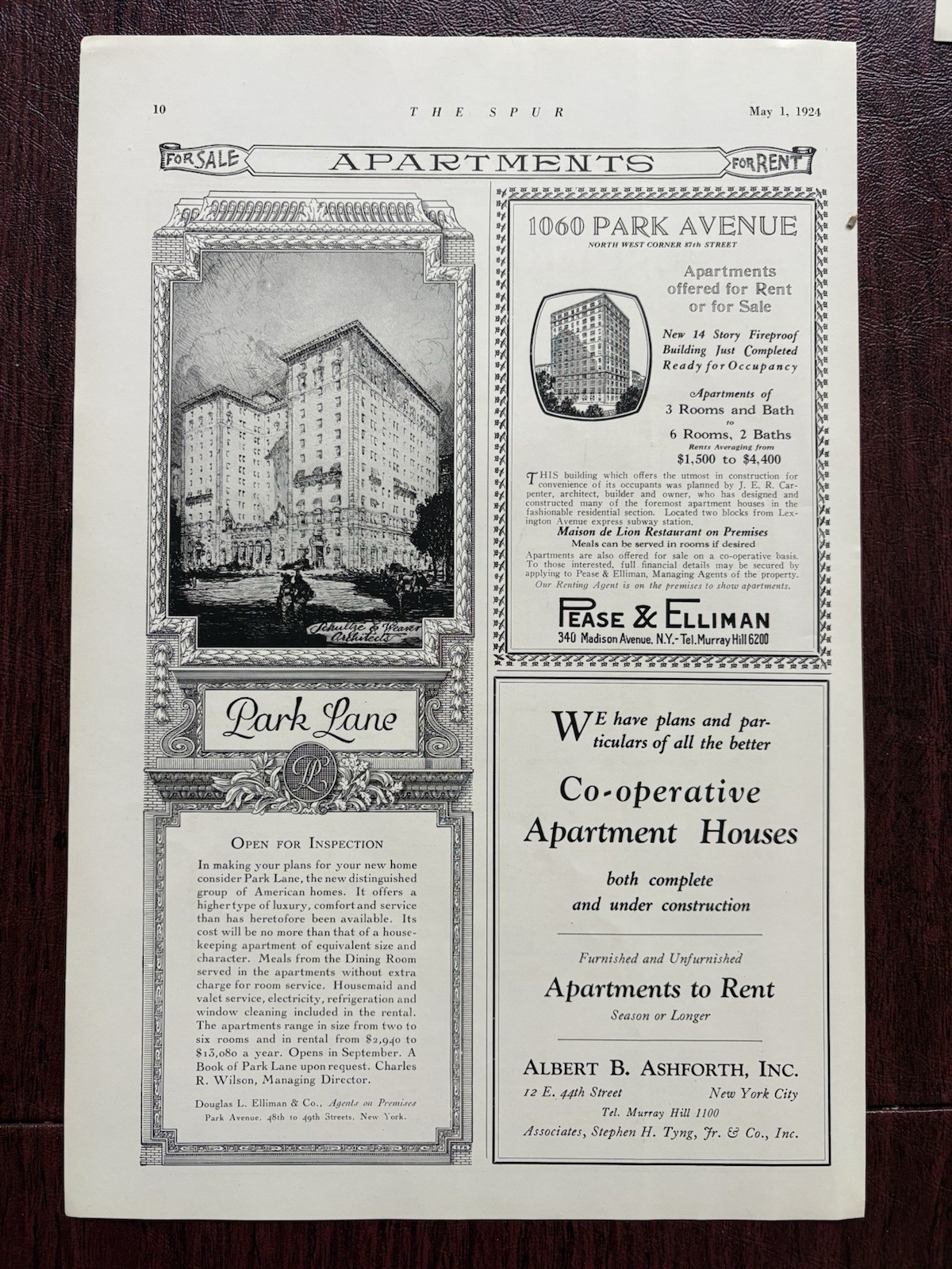 1040 Park Avenue New York City Delano & Aldrich Architect History Magazine 1924X