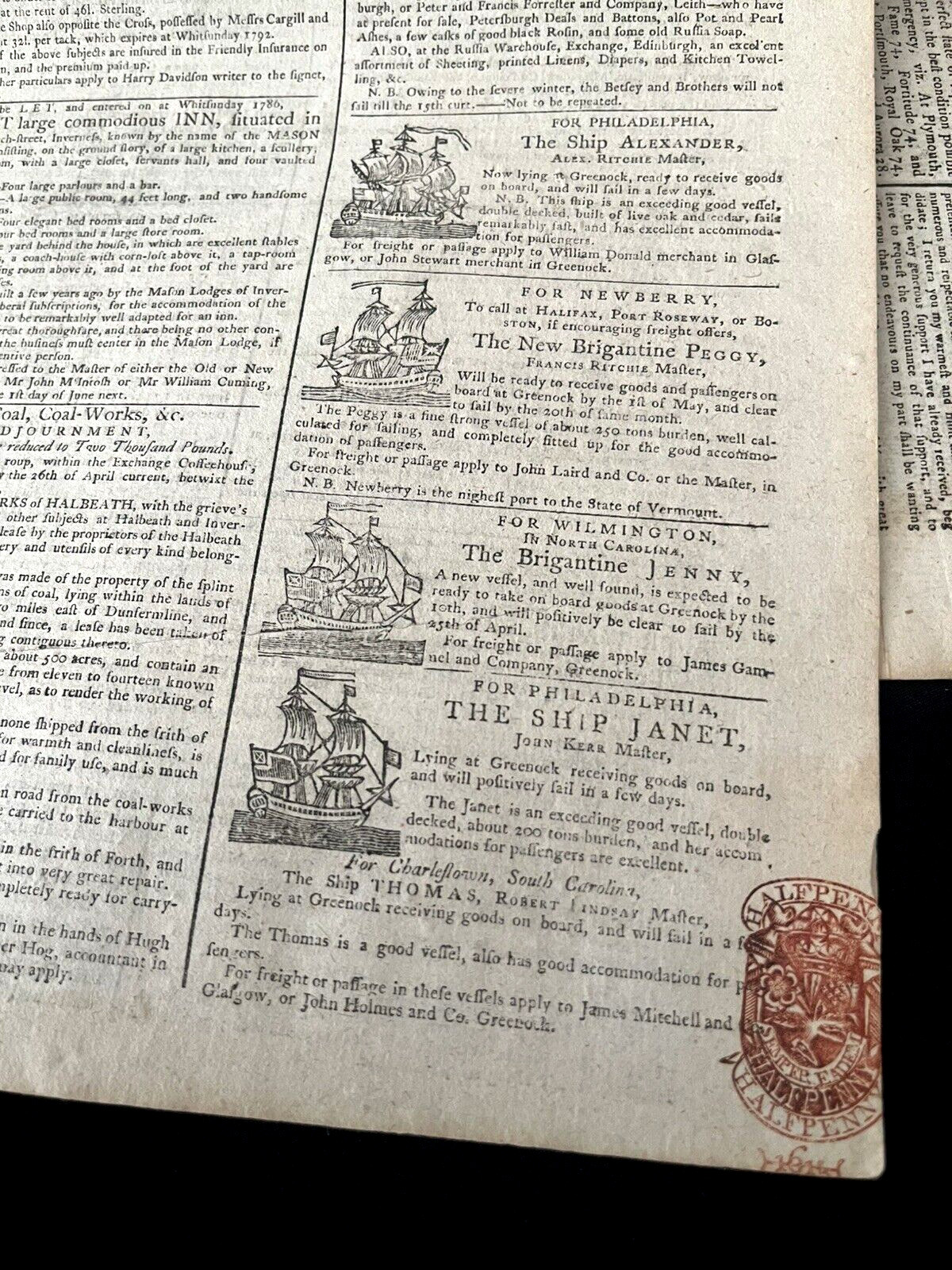 OLD NEWSPAPER FROM 1700s – Stock Prices, Historical Events, Trade, Economy, Wars