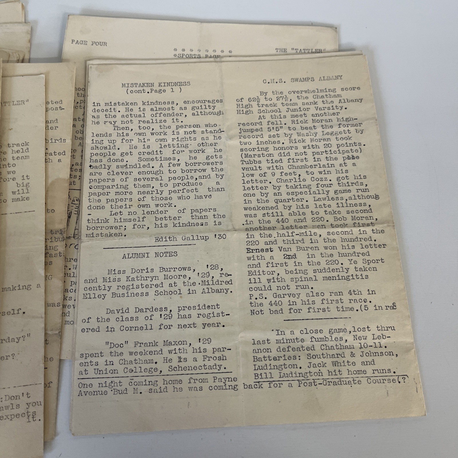 Lot 30+ High School Newspapers The Tattler 1930-1934 Chatham NY Columbia County