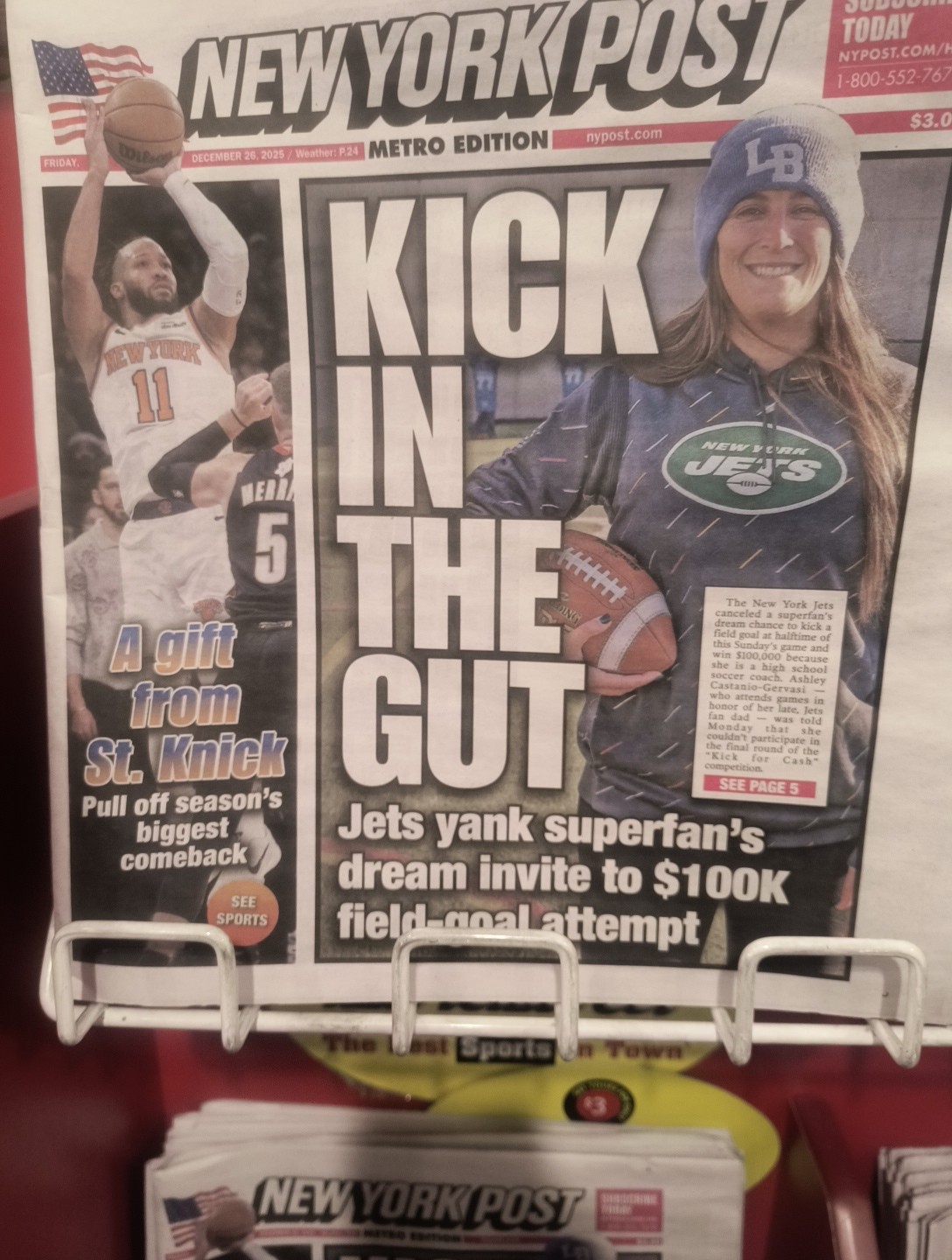 The New York Post Friday December 26 2025