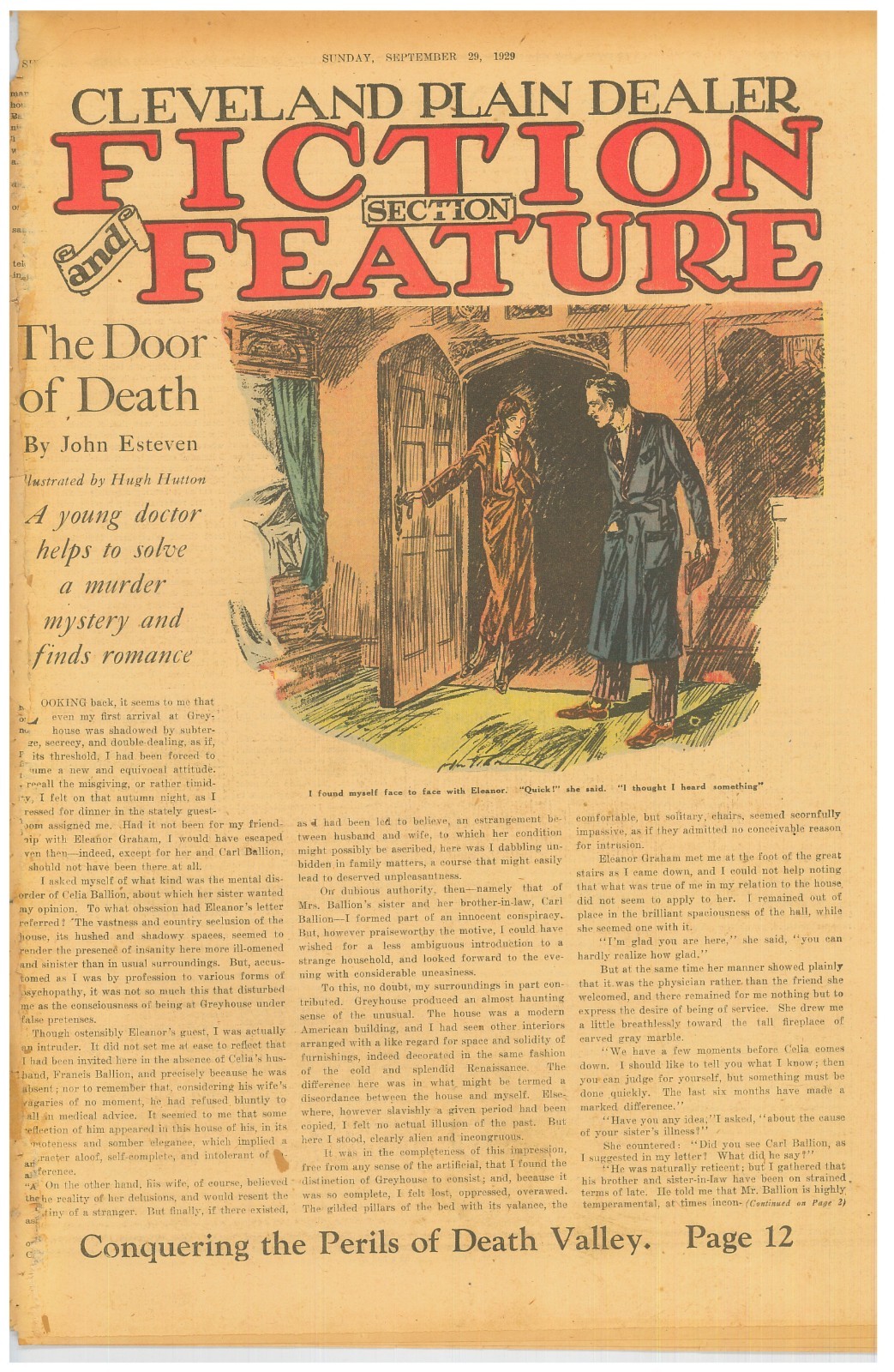 The Door of Death 1st Edition John Esteven illus Hugh Hutton September 29 1929
