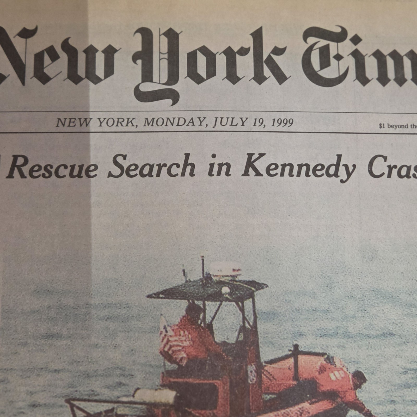 NY Times July 19 1999 JFK Jr Kennedy Plane Crash Search Ends Newspaper