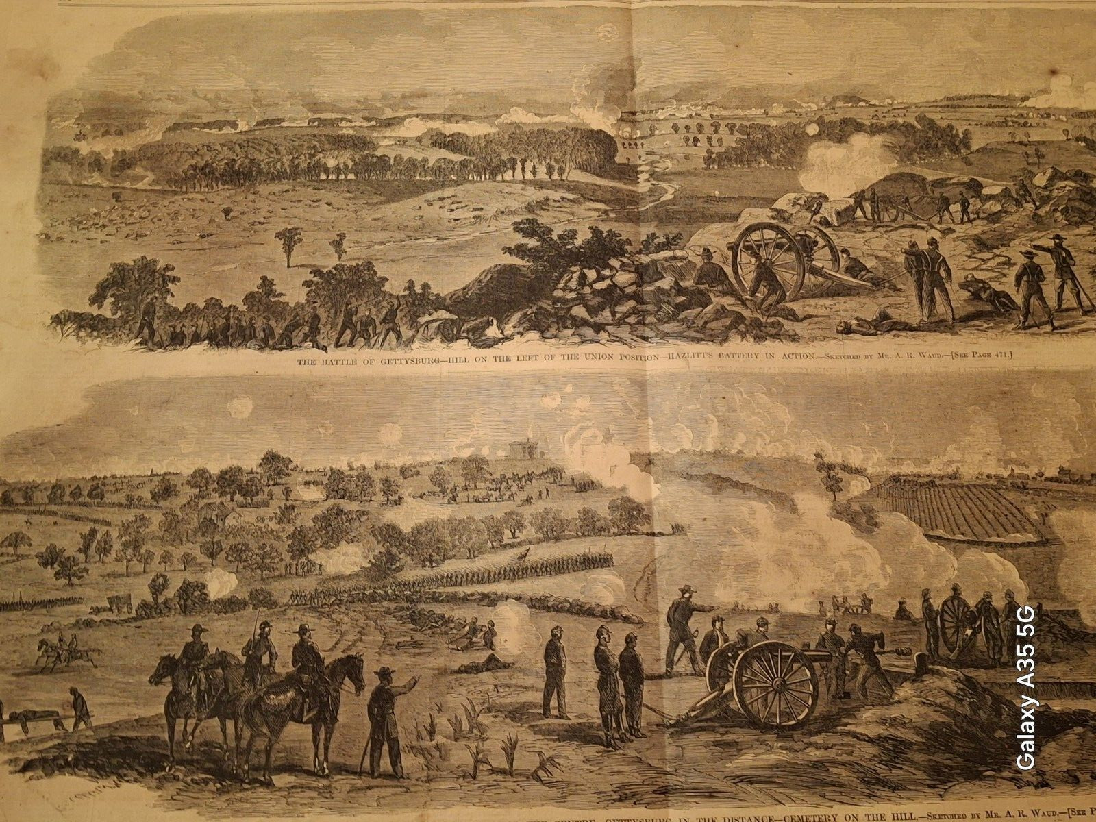 Civil War Newspapers- BATTLE OF GETTYSBURG -LITTLE ROUND TOP, GRANT AT VICKSBURG
