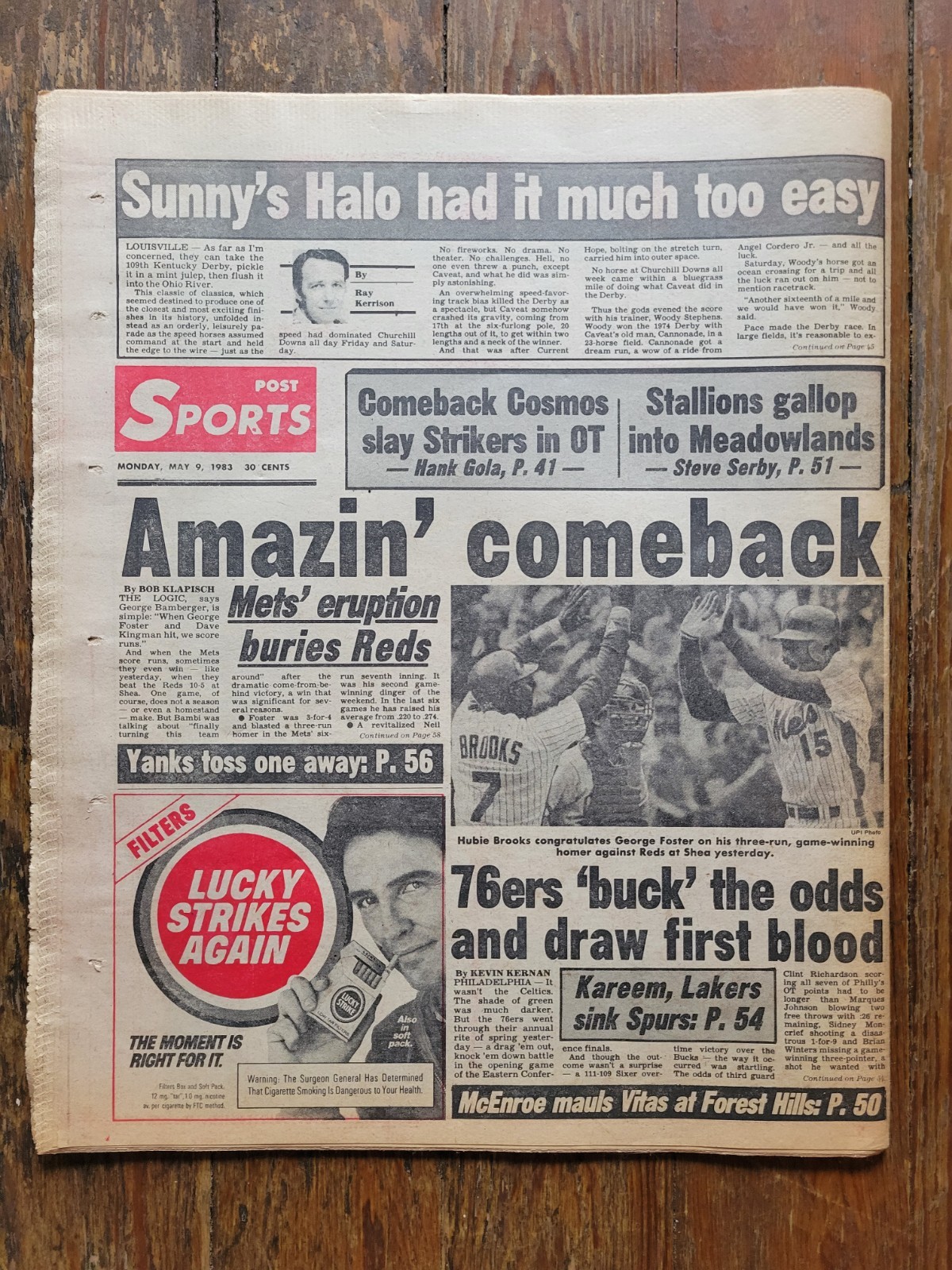 New York Post Newspaper, May 9, 1983, Mom Kills Tot Mother’s Day, Liz & Dick