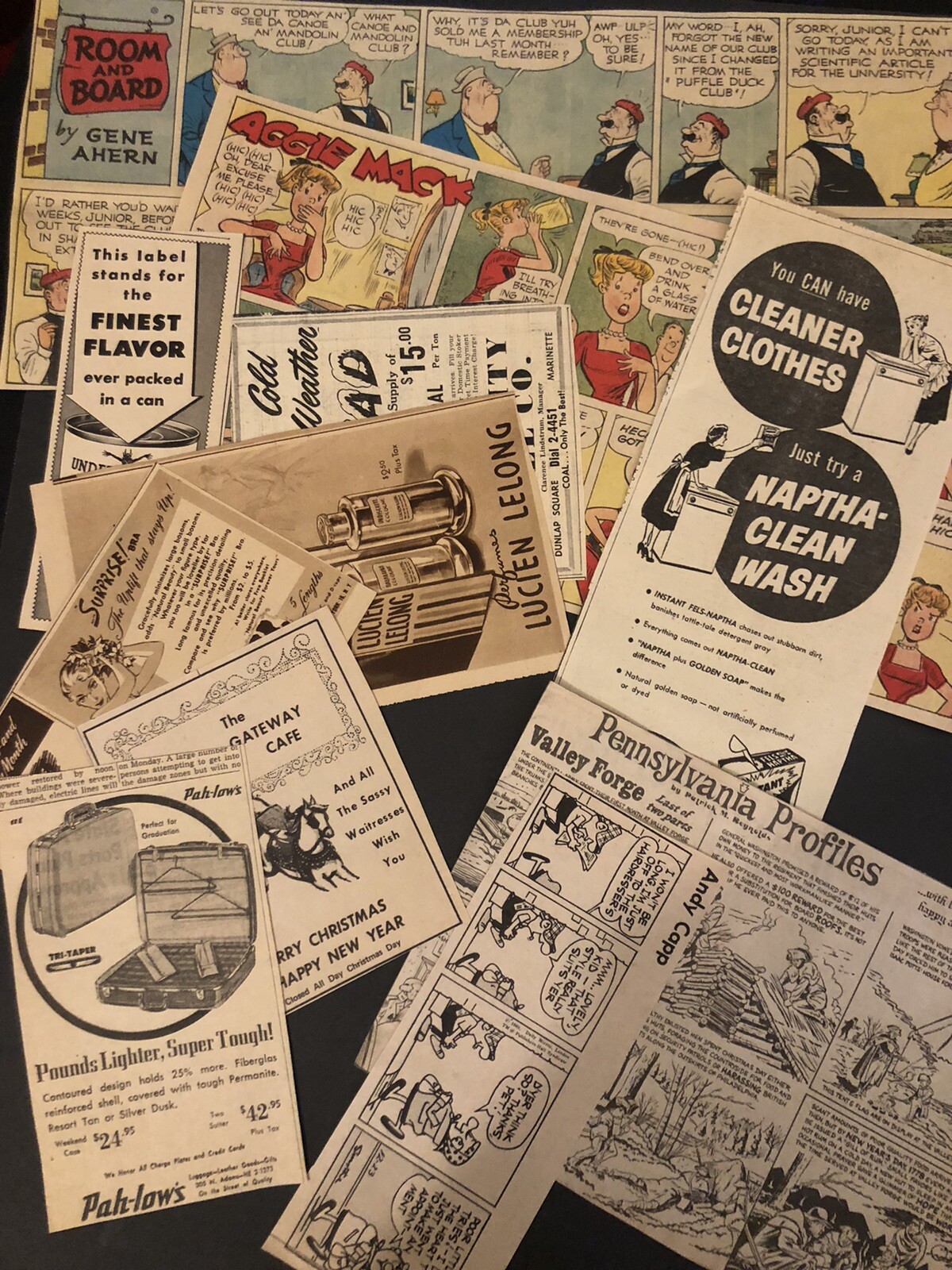 Bundle Lot Paper Collectible Newspaper Magazine Ads Comics Articles 40’s-60’s #4