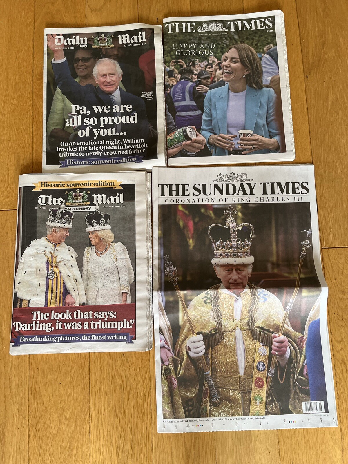 The Times And Mail Newspapers 7th & 8th Charles III Coronation Special Souvenir