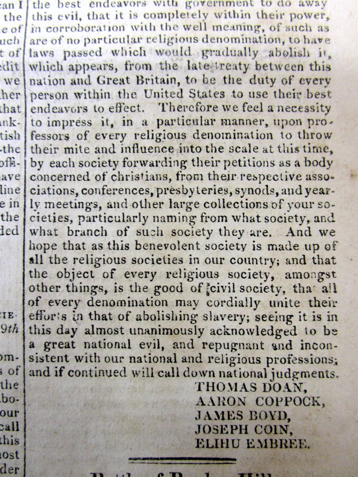 1818 newspaper The 1st TN ANTI-SLAVERY SOCIETY The TENNESSEE MANUMITION SOCIETY