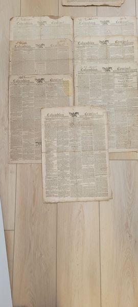 Columbian Centinel Newspaper Lot of 12 Papers all from the years 1811 and 1812