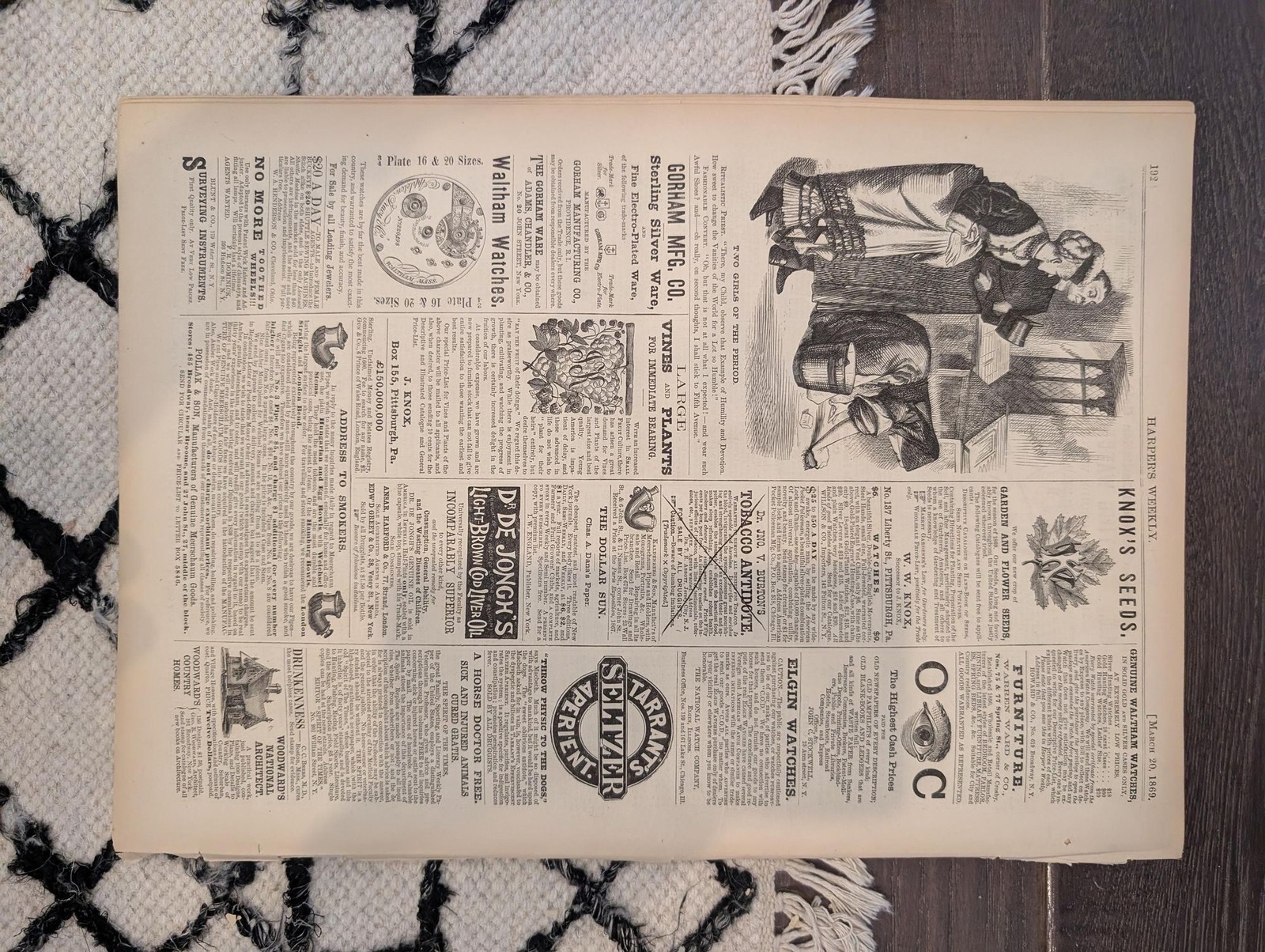 March 20 1869 Harpers Weekly, Inauguration of President Grant, Howard University