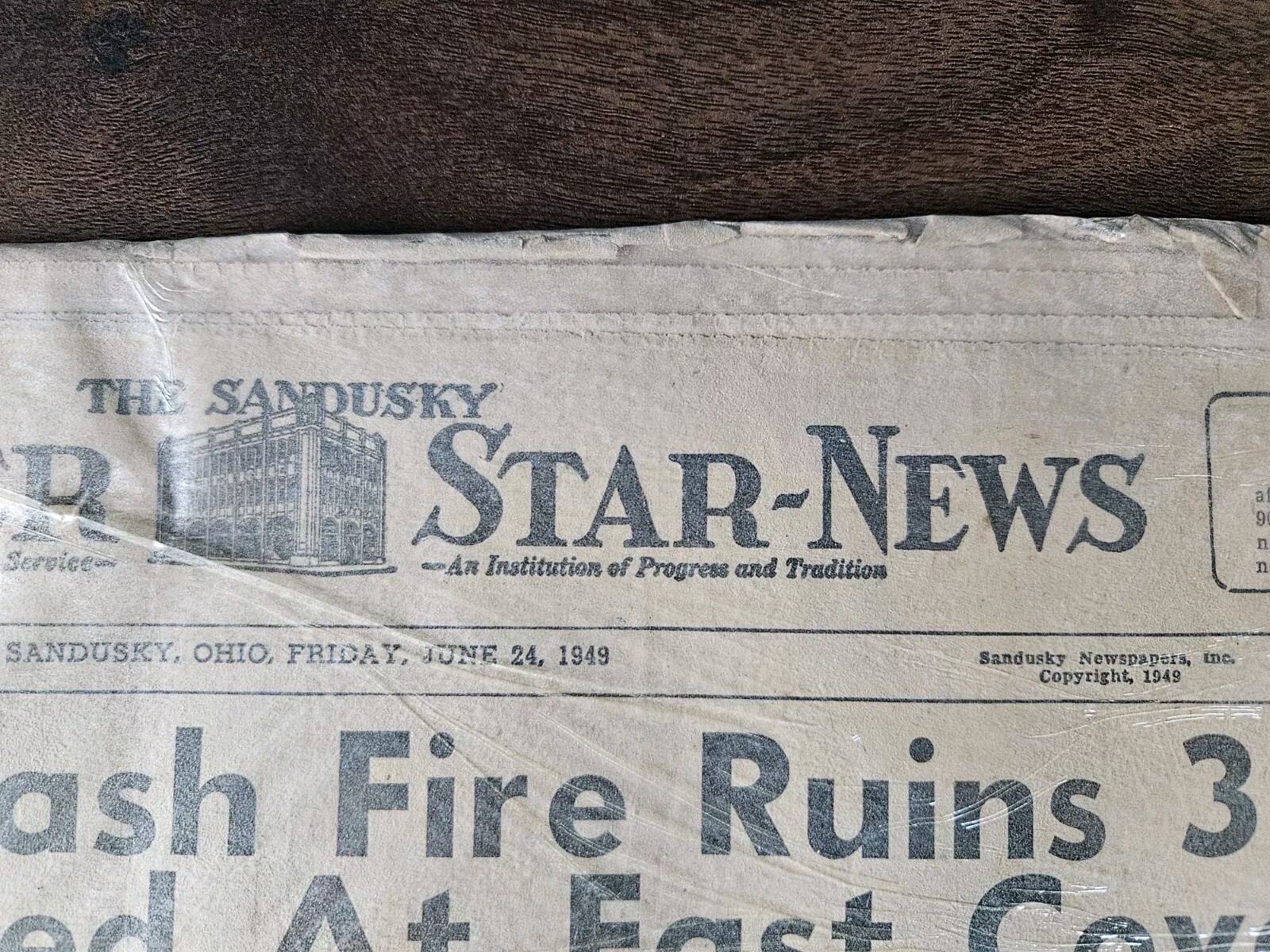 Antique 1940s Star News LAST EDITION Sandusky Register Ohio Newspaper