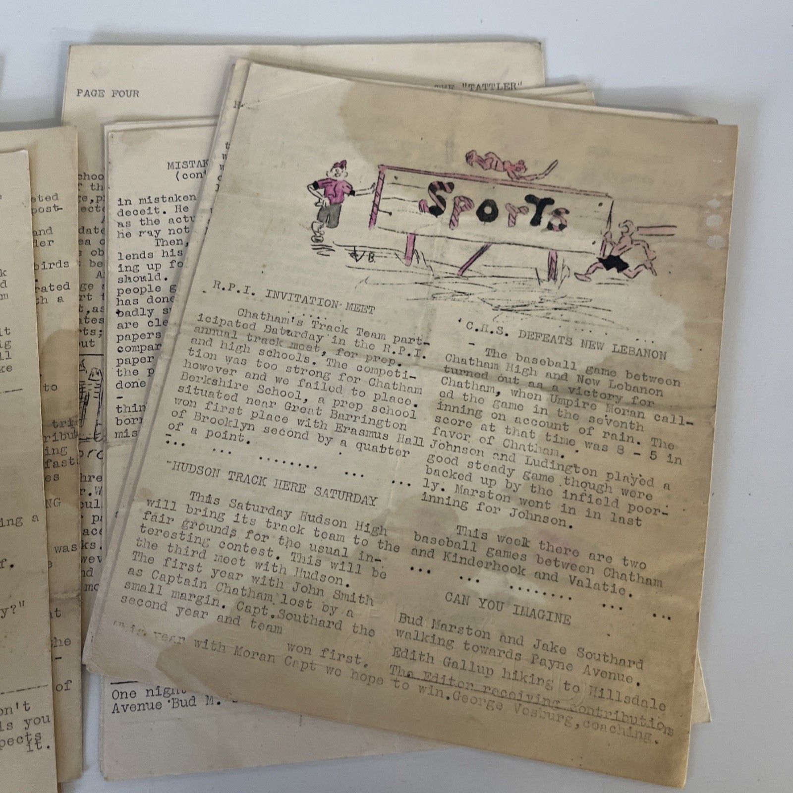 Lot 30+ High School Newspapers The Tattler 1930-1934 Chatham NY Columbia County