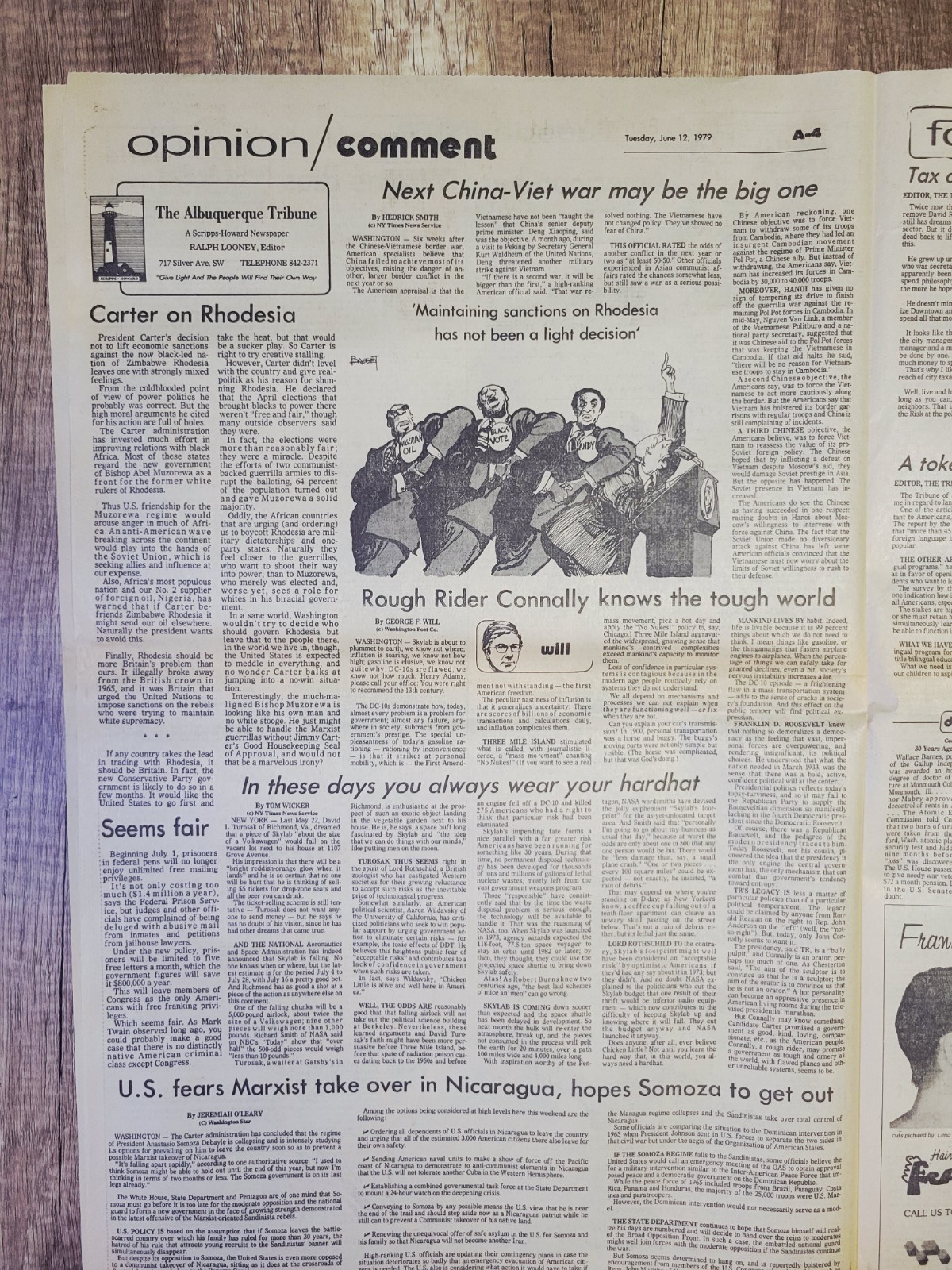 1979 Jun 12: Albuquerque Tribune – John Wayne Legendary Actor Cowboy Dead At 72!
