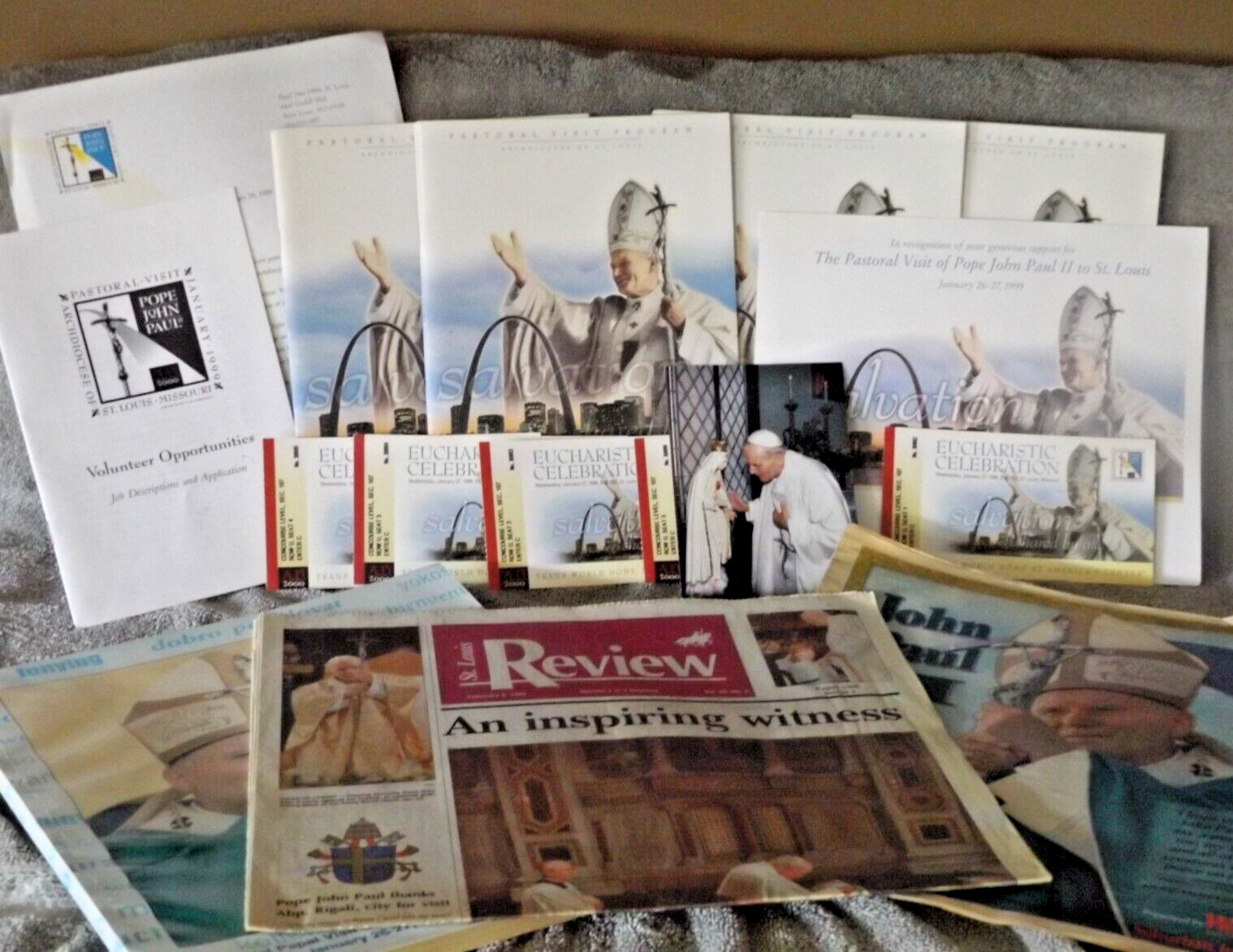 Pope John Paul II Visit to St Louis MO – Newspapers, Tickets, Programs – MORE!