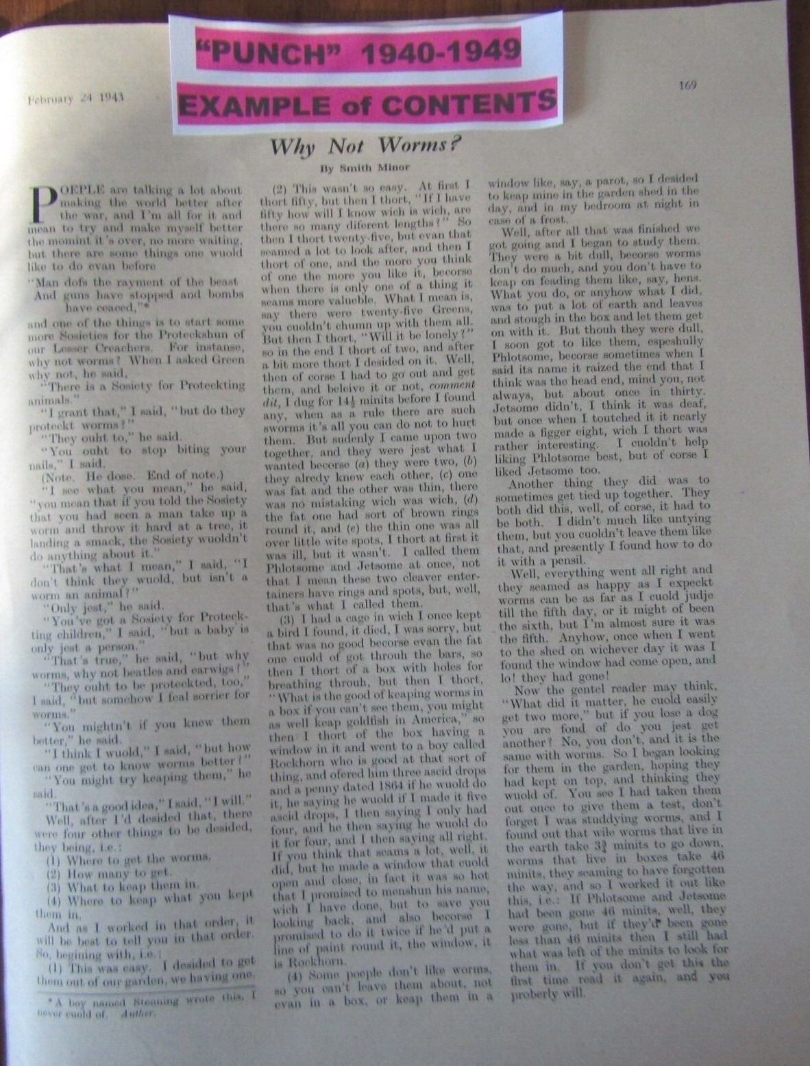 PUNCH MAGAZINES 1940-1949, Huge Selection, Letters, Cartoons, Humour, Adverts