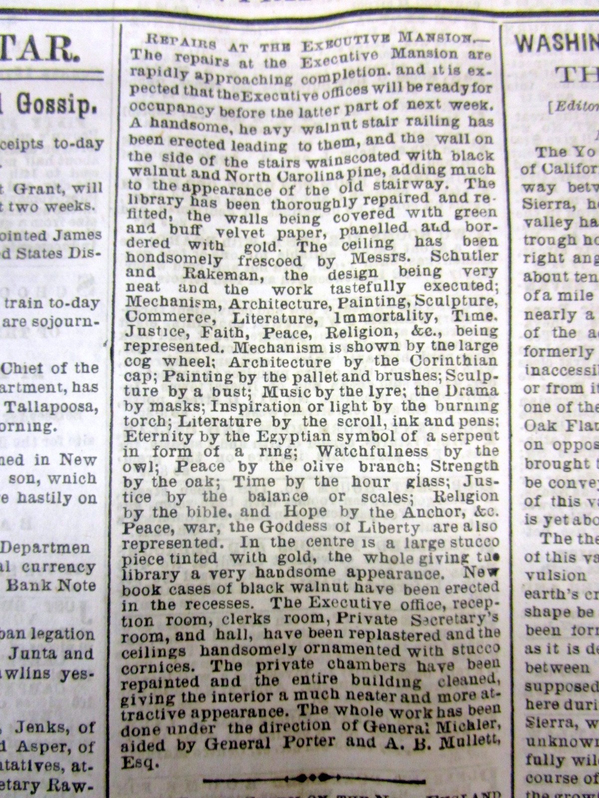 1869 newspaper w DETAILED REPORT of an early TRIP to YOSEMITE VALLEY California