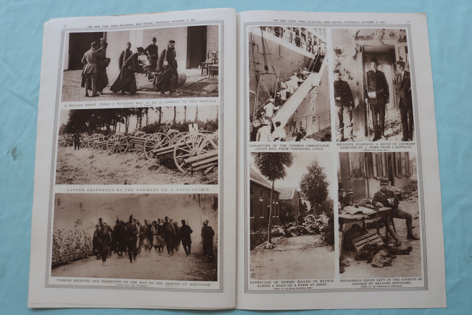 1914 OCT 8 NEW YORK TIMES MID-WEEK PICTORIAL WAR EXTRA-GERMAN PRISONER – NP 9118