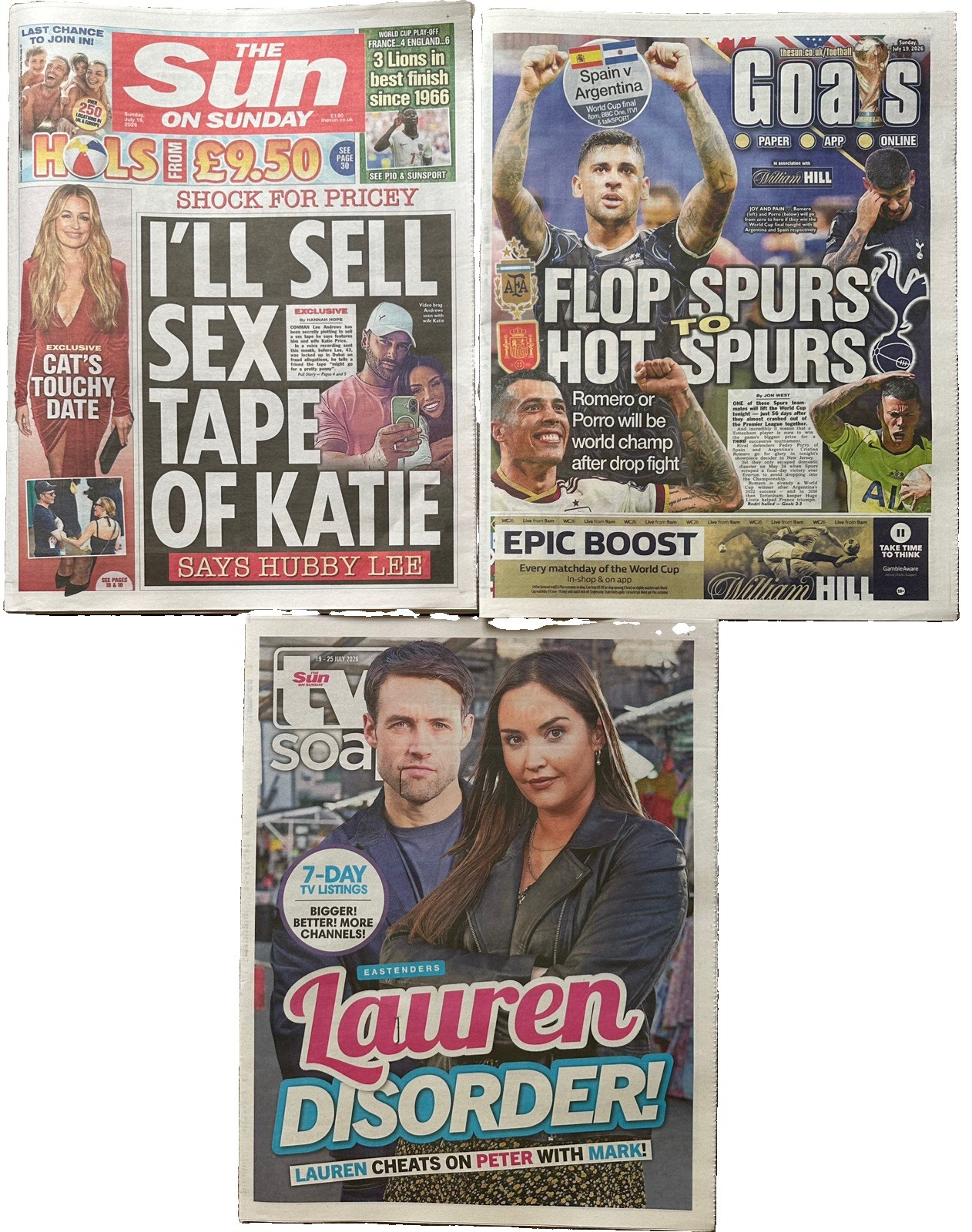The Sun On Sunday 19th July 2026 19/7/26 England Beat France & Finish 3rd