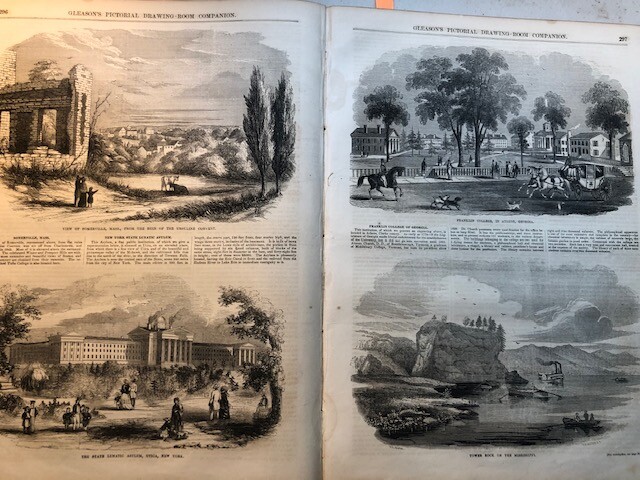 Athens GA-Utica NY Asylum -Somerville MA 1854 PT Barnum Museum Giraffes