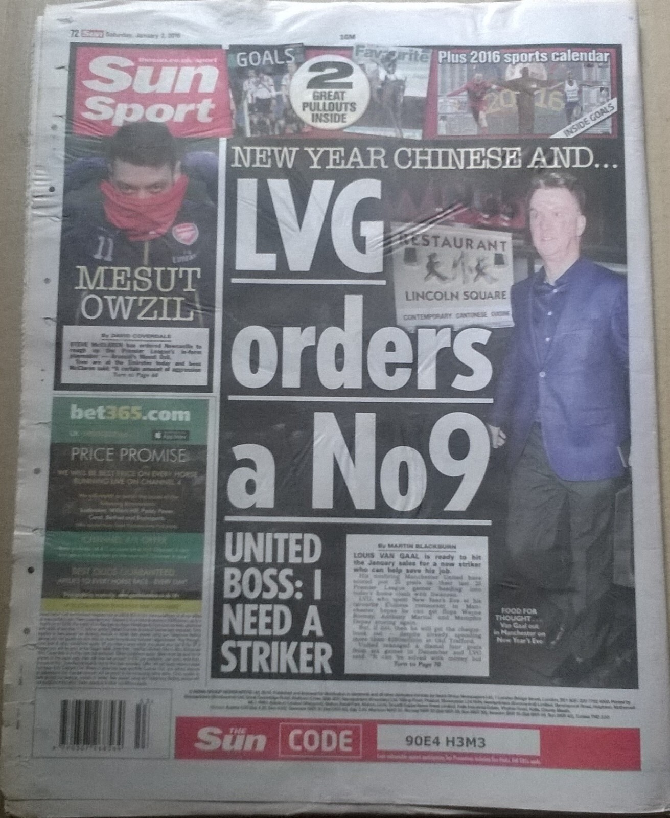 THE SUN 2 January 2016 – Alicia Viikander, Guns n’ Roses, Joe Wicks