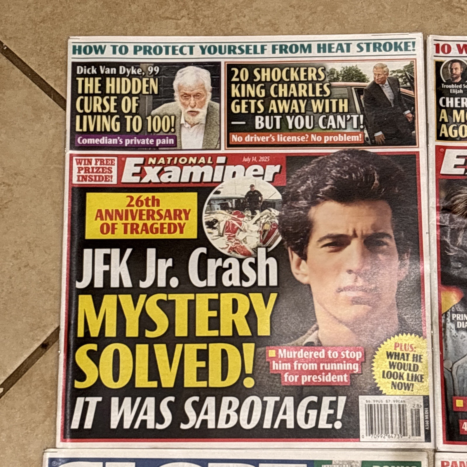 Globe Examiner Enquirer 10 Lot JFK EPSTEIN TRUMP MARISKA CHARLES JULY AUG 2025