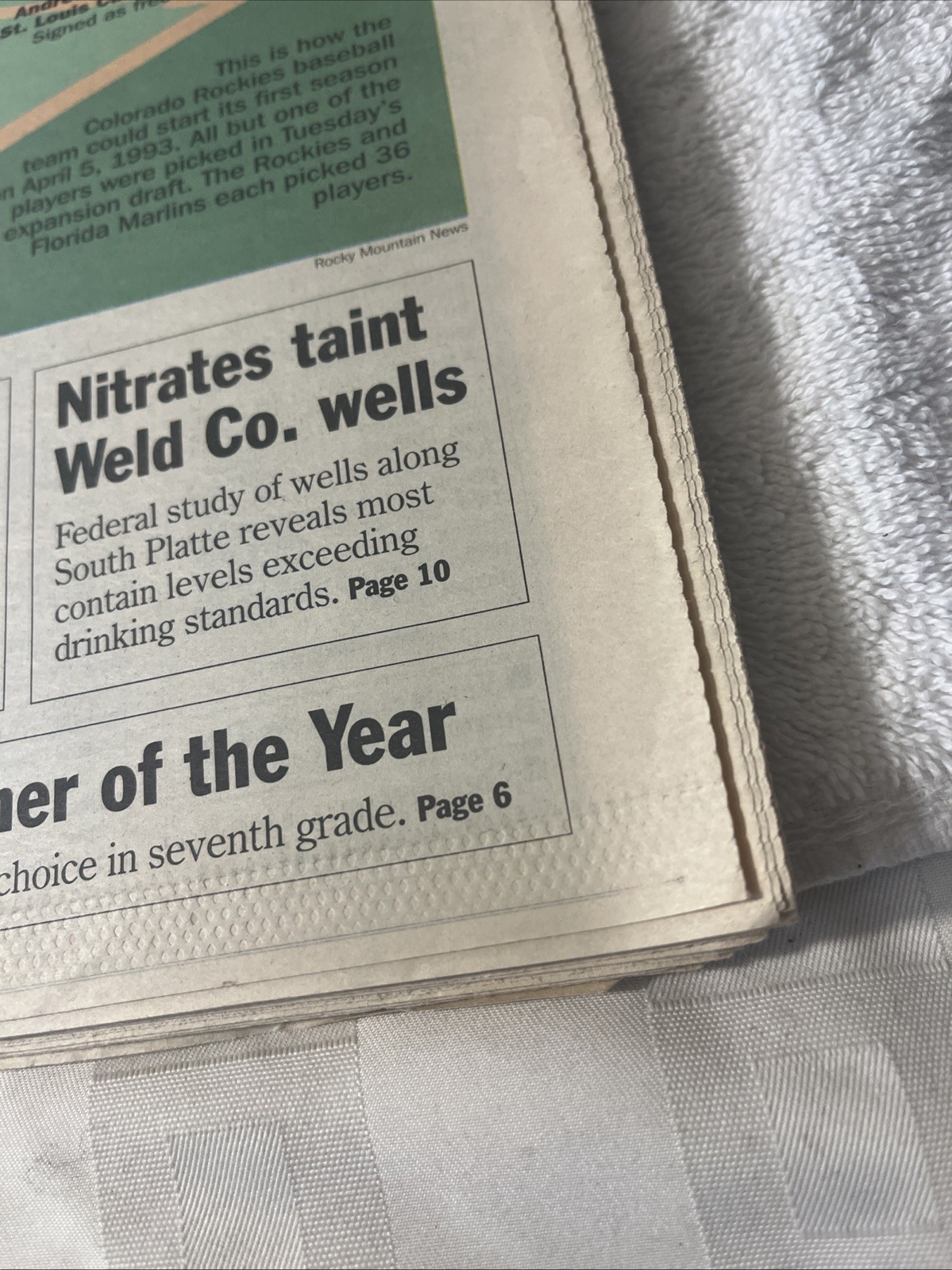 VTG Rocky Mountain News Newspaper Nov 18 , 1992 A Team Is Born Colorado Rockies