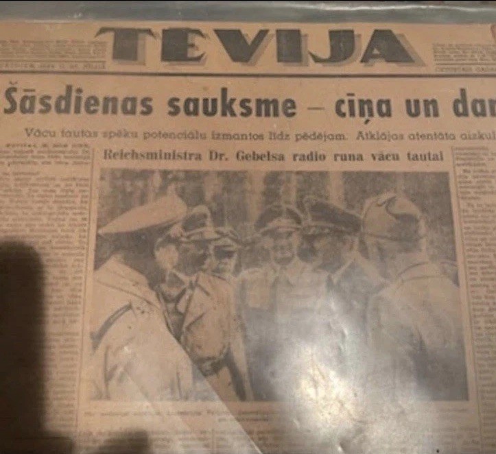 Adolf Hitler cover…. Huge collection of Latvian Newspapers from 1940s Ww2
