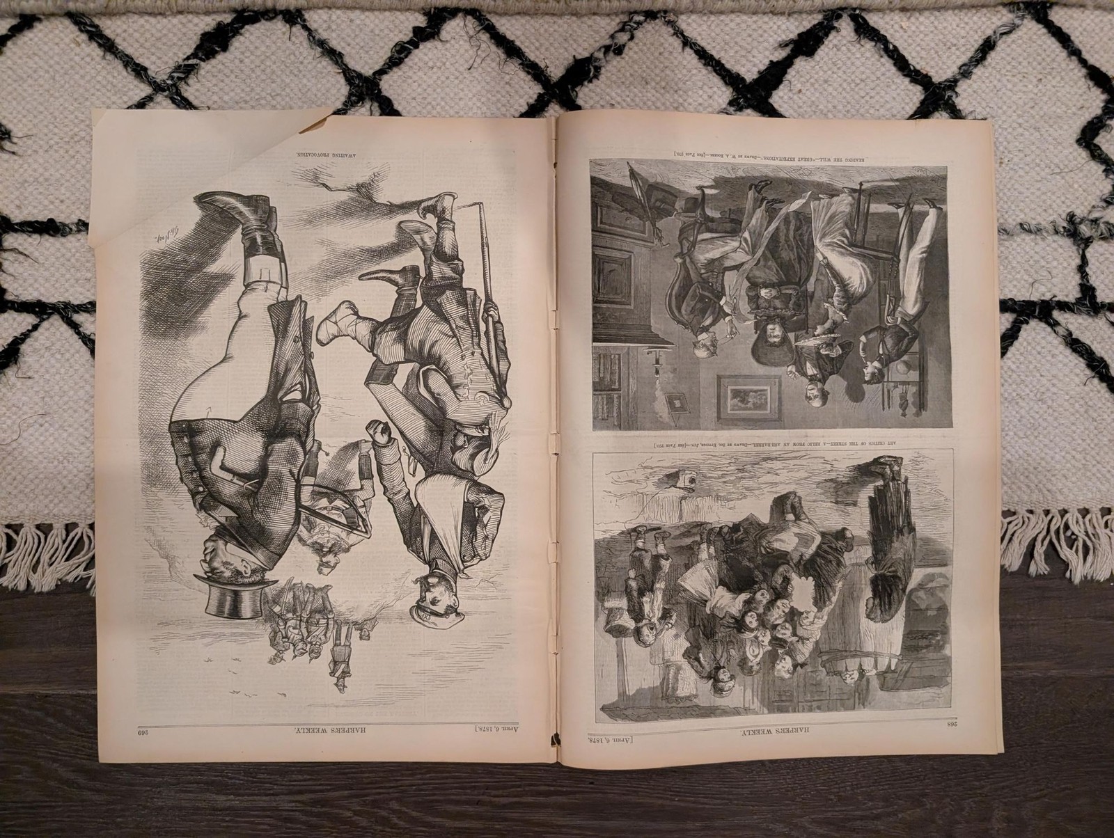 Harpers Weekly April 6, 1878 Nast Uncle Sam Reading the Will Great Expectations