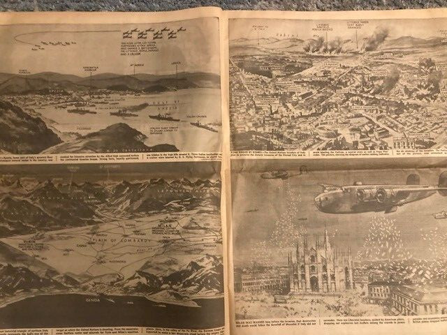 Seattle Post Intelligencer September 1943 Pictorial Review Invasion of Italy WW2