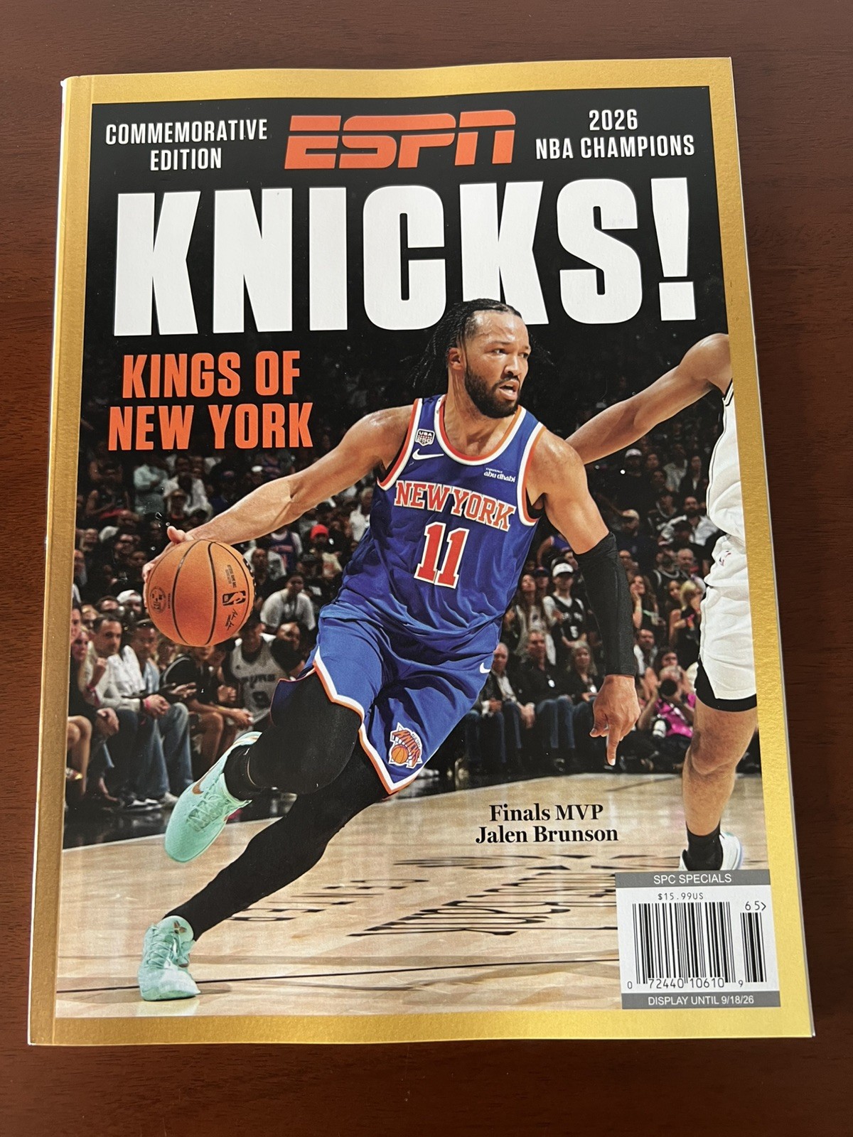 ESPN Knicks 2026 NBA Champions Commemorative Edition Magazine Jalen Brunson