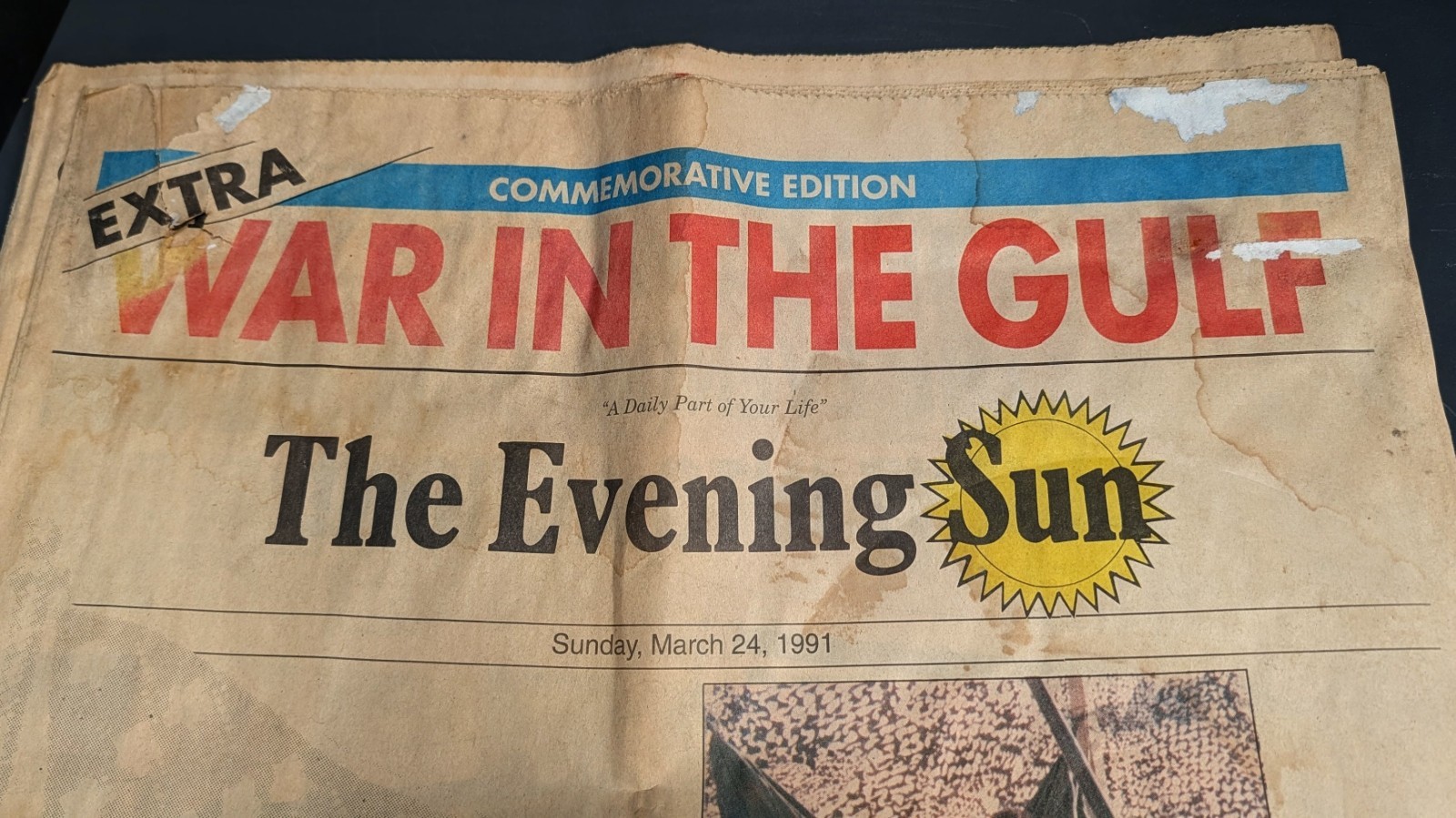 The Evening Sun War In The Gulf Commemorative Edition Newspaper March 24 1991 US