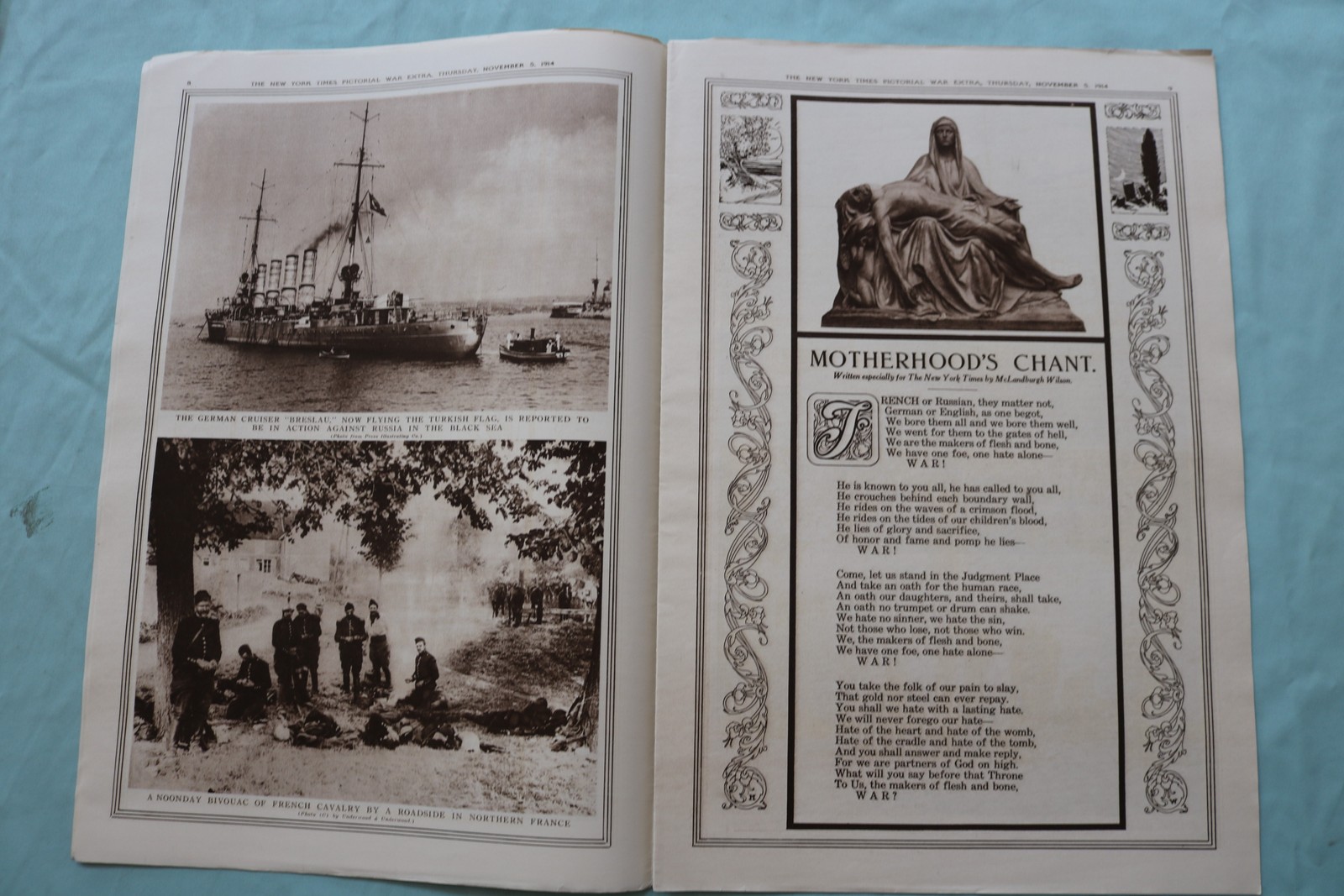 1914 NOV 5 NEW YORK TIMES MID-WEEK PICTORIAL WAR EXTRA – INDIAN LANCER – NP 9121