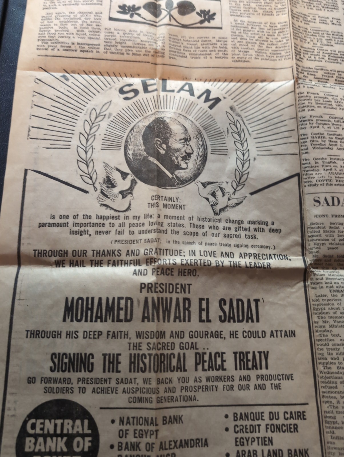 Egyptian Gazette Newspaper March 30, 1979 Postcard Collectibles Vtg Trip Lot