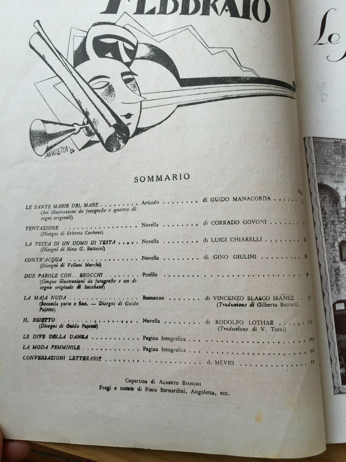 MONDADORI NOVELLA PERIODICAL ITALIAN WRITERS N° 2 1926 LUIGI CHIARELLI 2/19