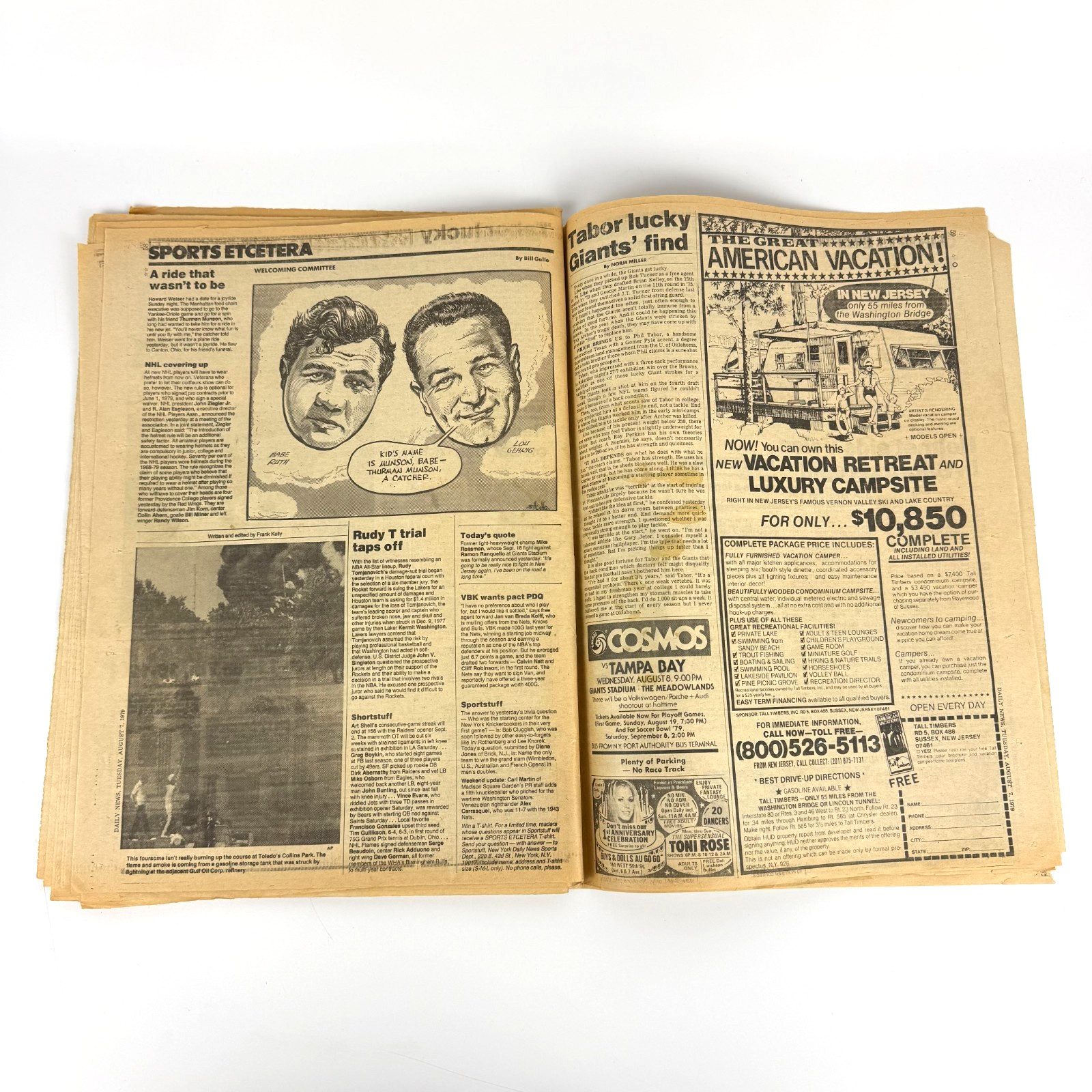 Vintage Sicilian Mafia New York Mafia Newspaper Michele Sindona Faked Kidnapping