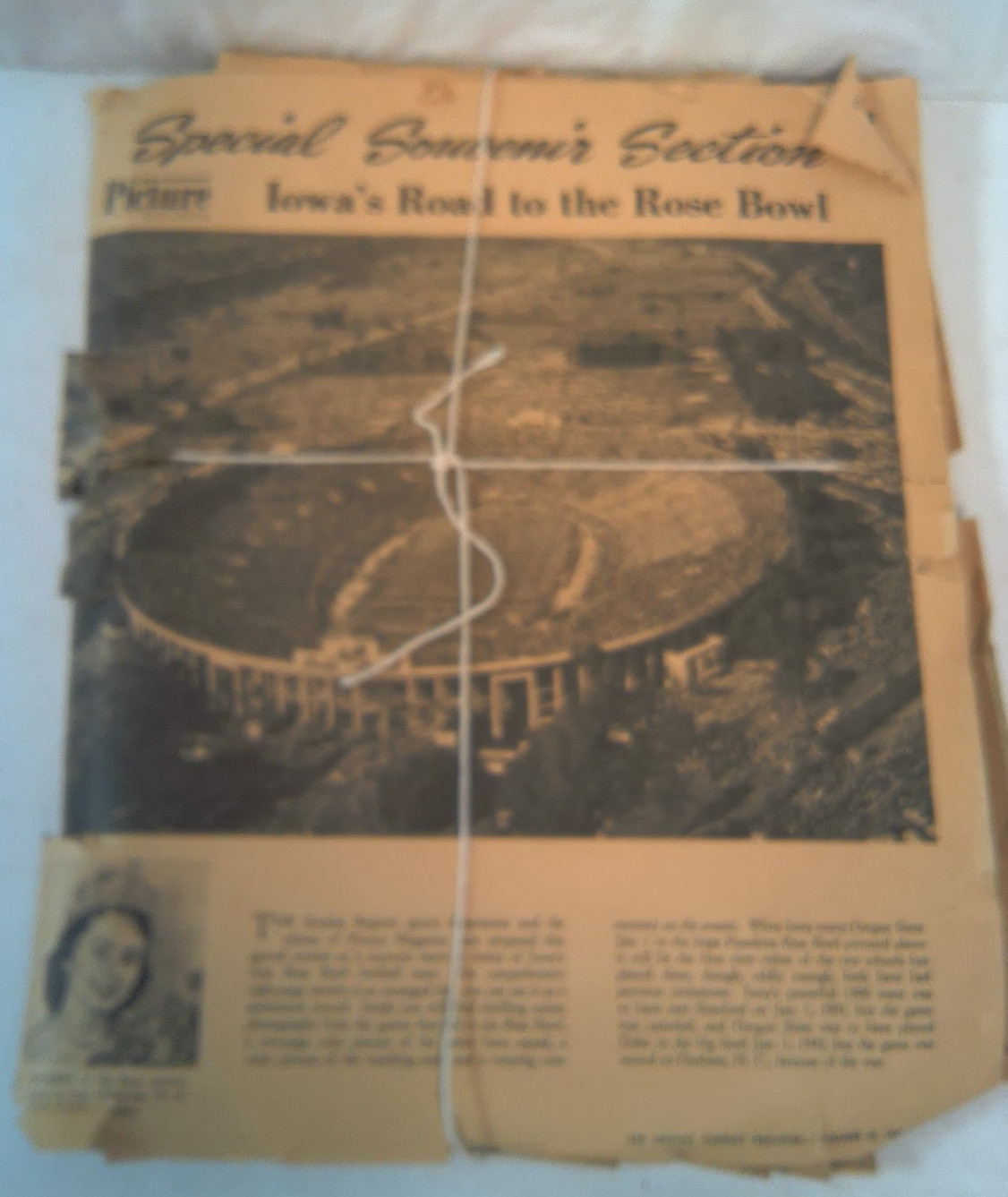 Special Souvenir Section Iowa’s Road To The Rose Bowl Newspaper 1956