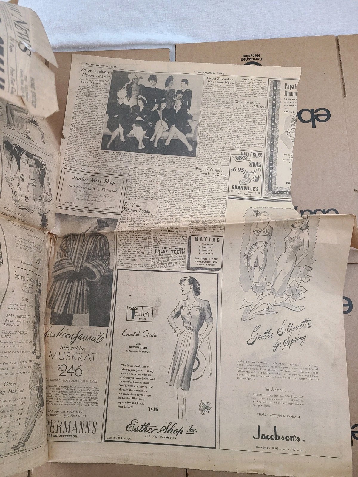 No Nation Seeking War, Stalin Post World War II 1946 Saginaw Michigan Newspaper