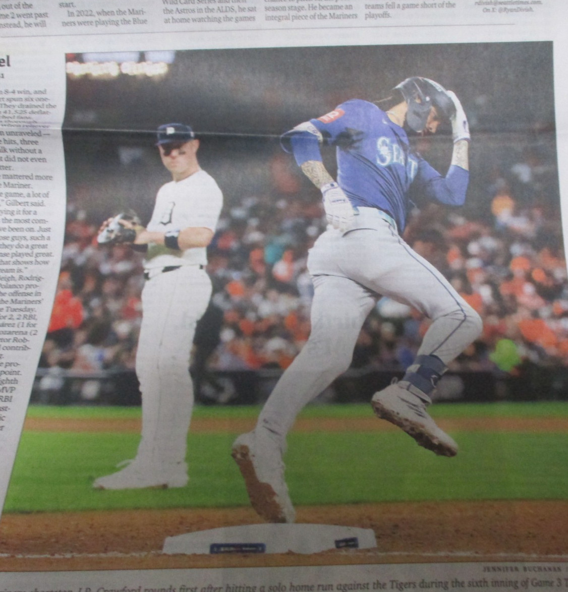 SEATTLE MARINERS 10/08/2025 MLB PLAYOFFS FULL PAPER ALDS GAME 3 WIN CAL #61 (2)