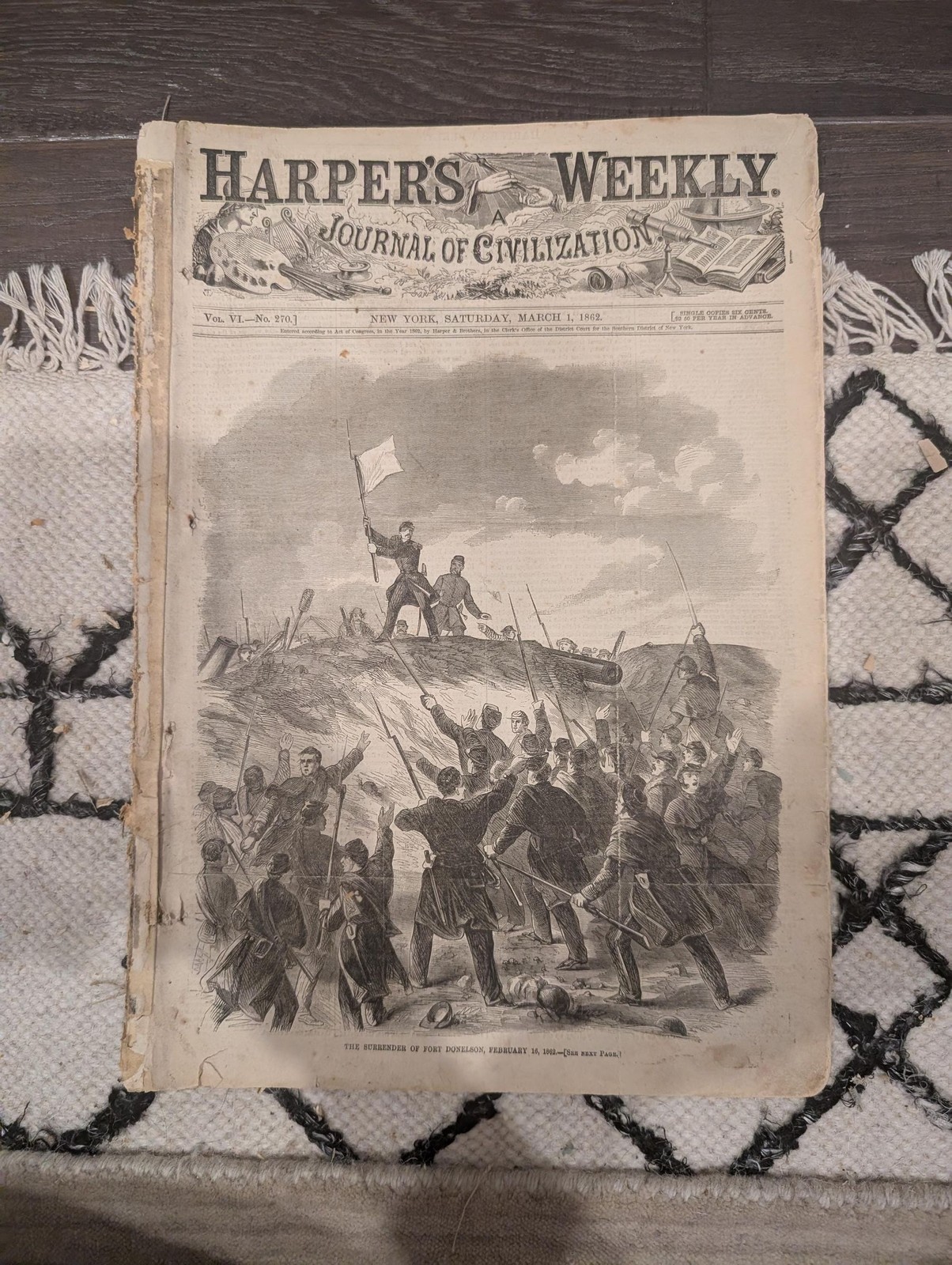 Harper’s Weekly – March 1, 1862 | Civil War: Fort Donelson, Roanoke Island, Sava