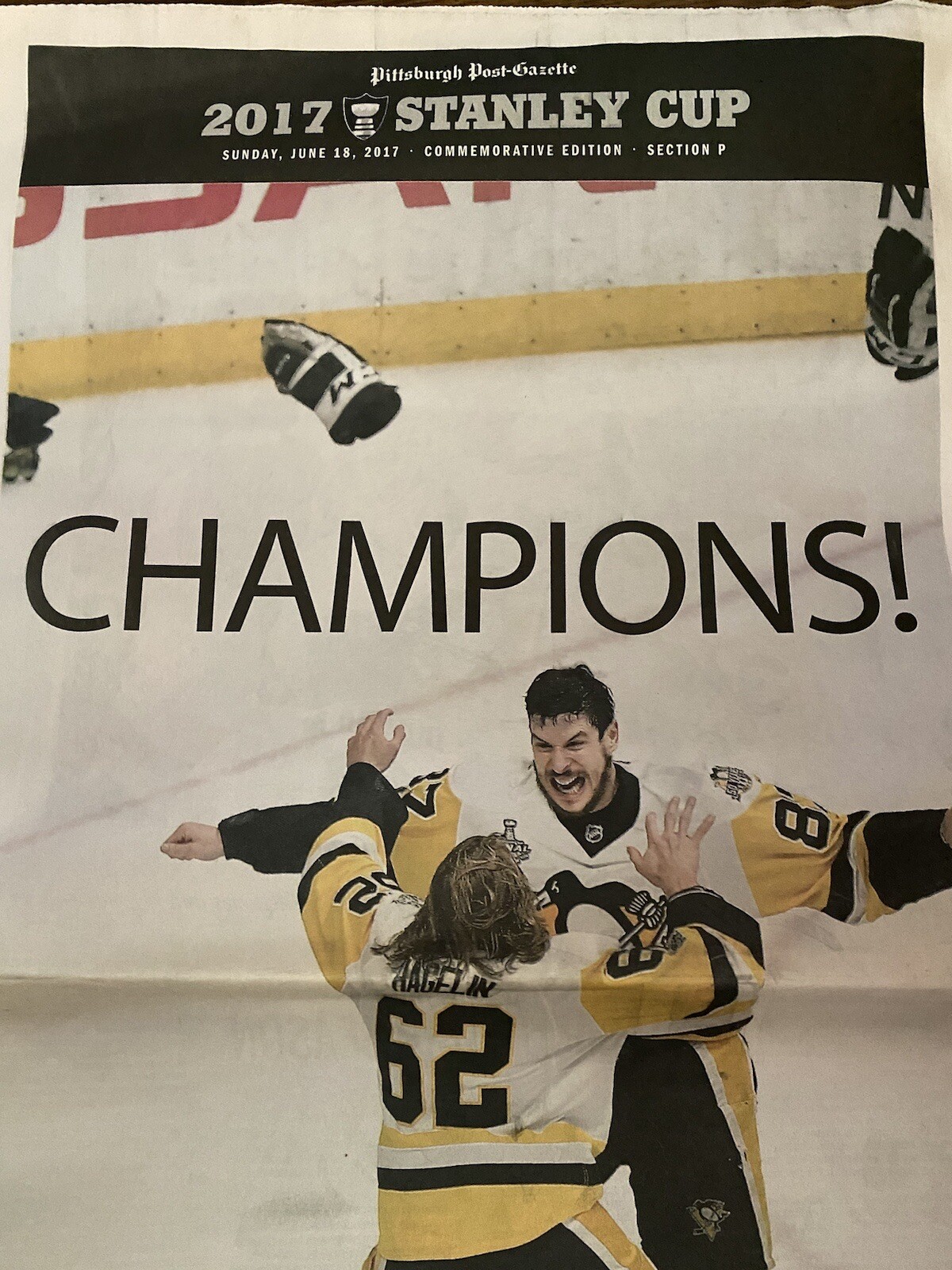 Pittsburgh Press 6/18/17 Stanley Cup Commemorative Edition Section P