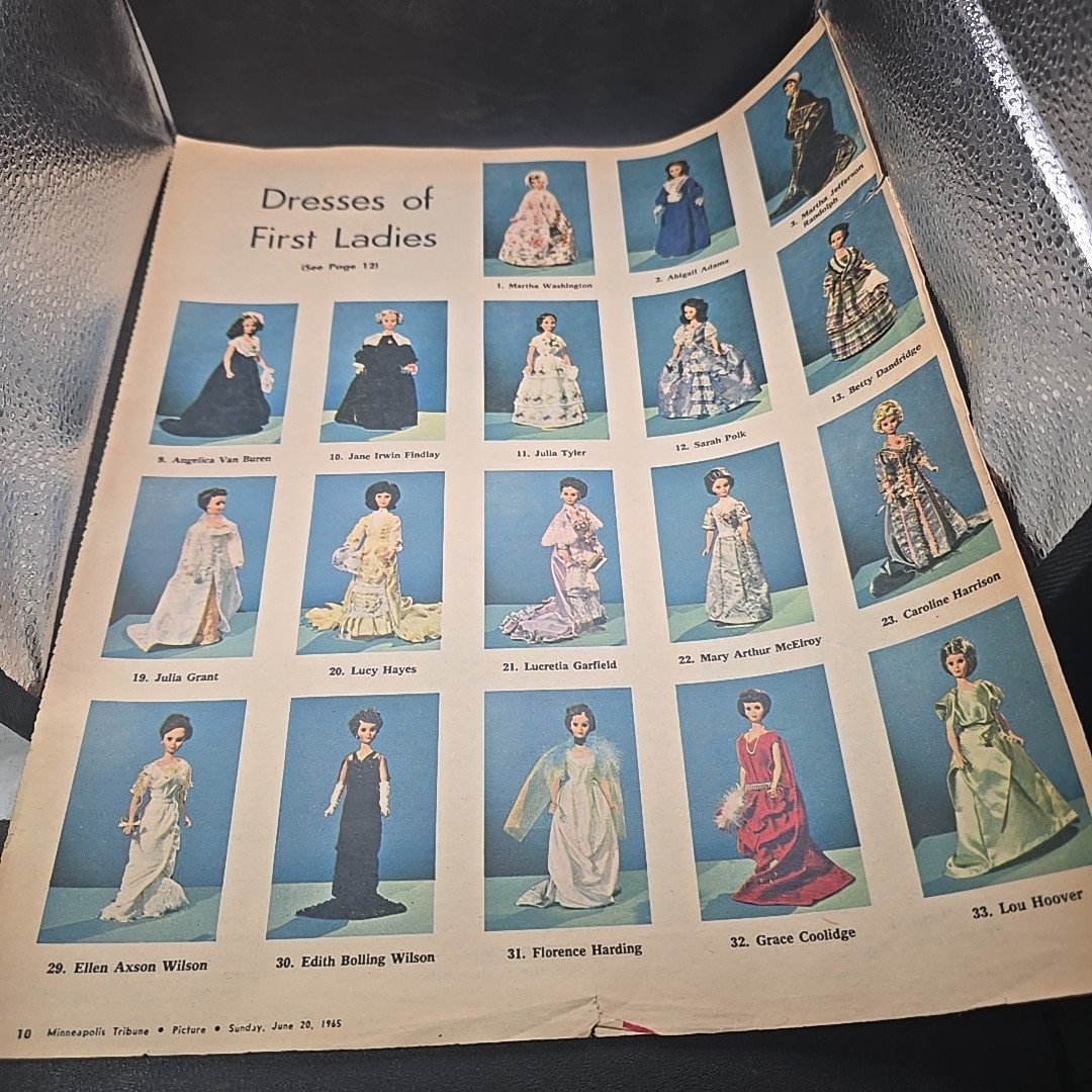 Minneapolis Tribune June 20 1965 First Ladies Dresses Pics About Gowns Pgs 9-12