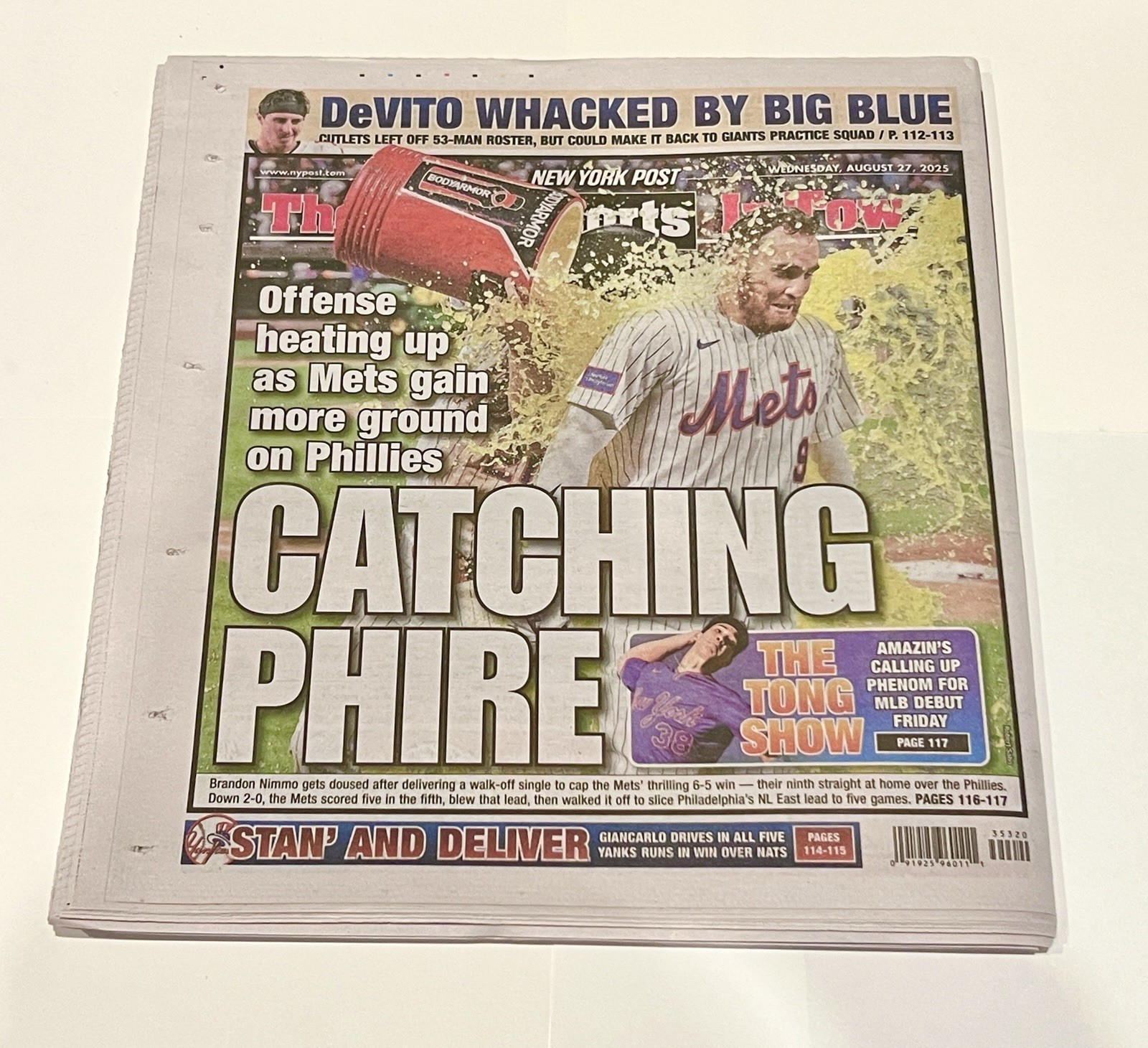 Taylor Swift & Travis Kelce Engaged “Tay Yes!” New York Post Newspaper 8/27/2025