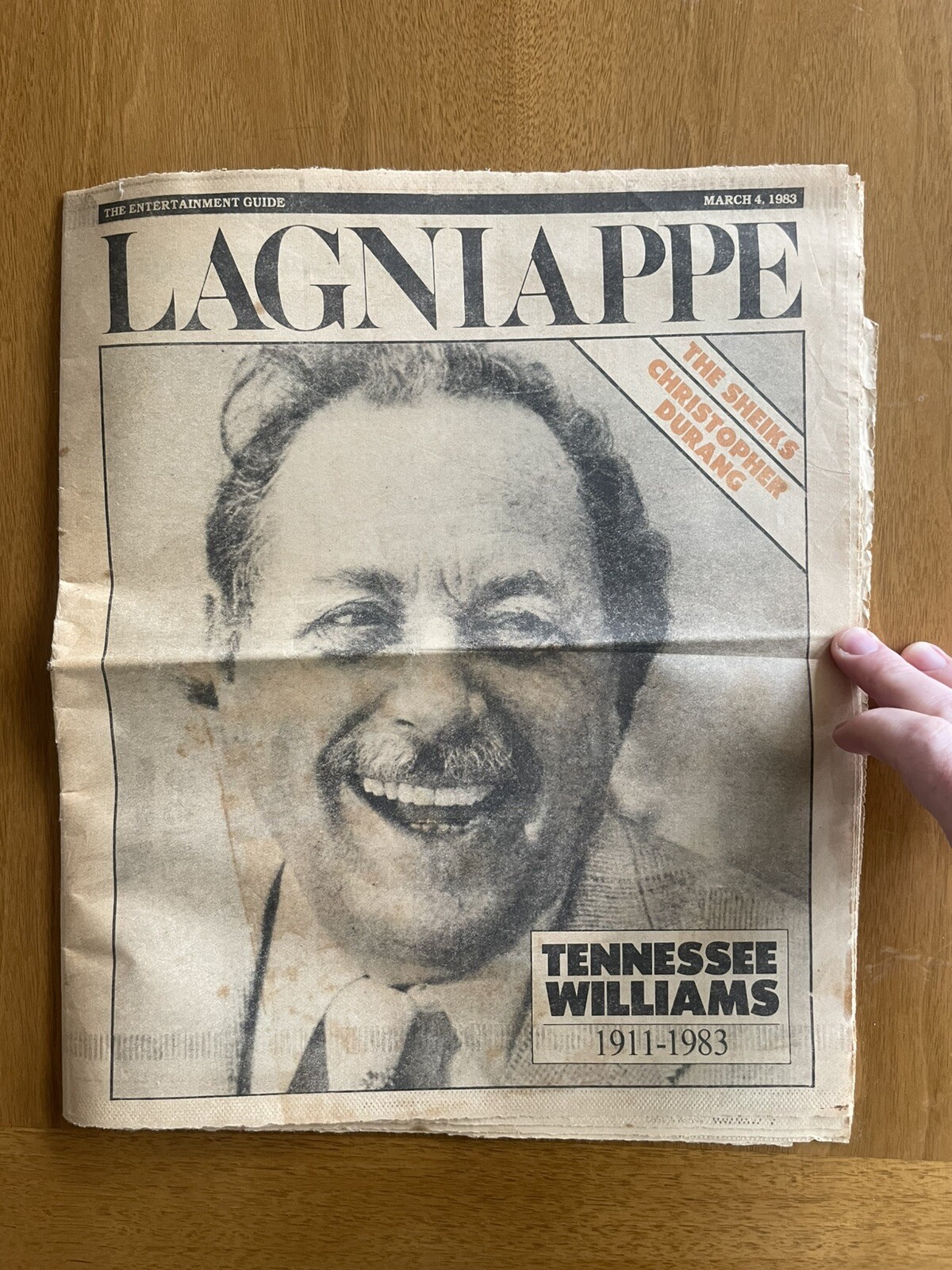 Tennessee Williams Special Edition – New Orleans Times-Picayune (1983 March 4)