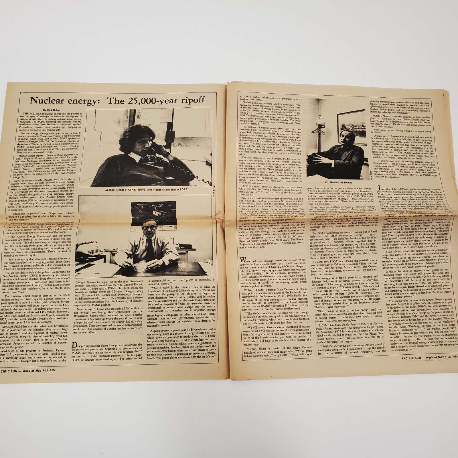 VTG 1974 Pacific Sun Newspaper Lot (4) Underground Counterculture COINTELPRO Med
