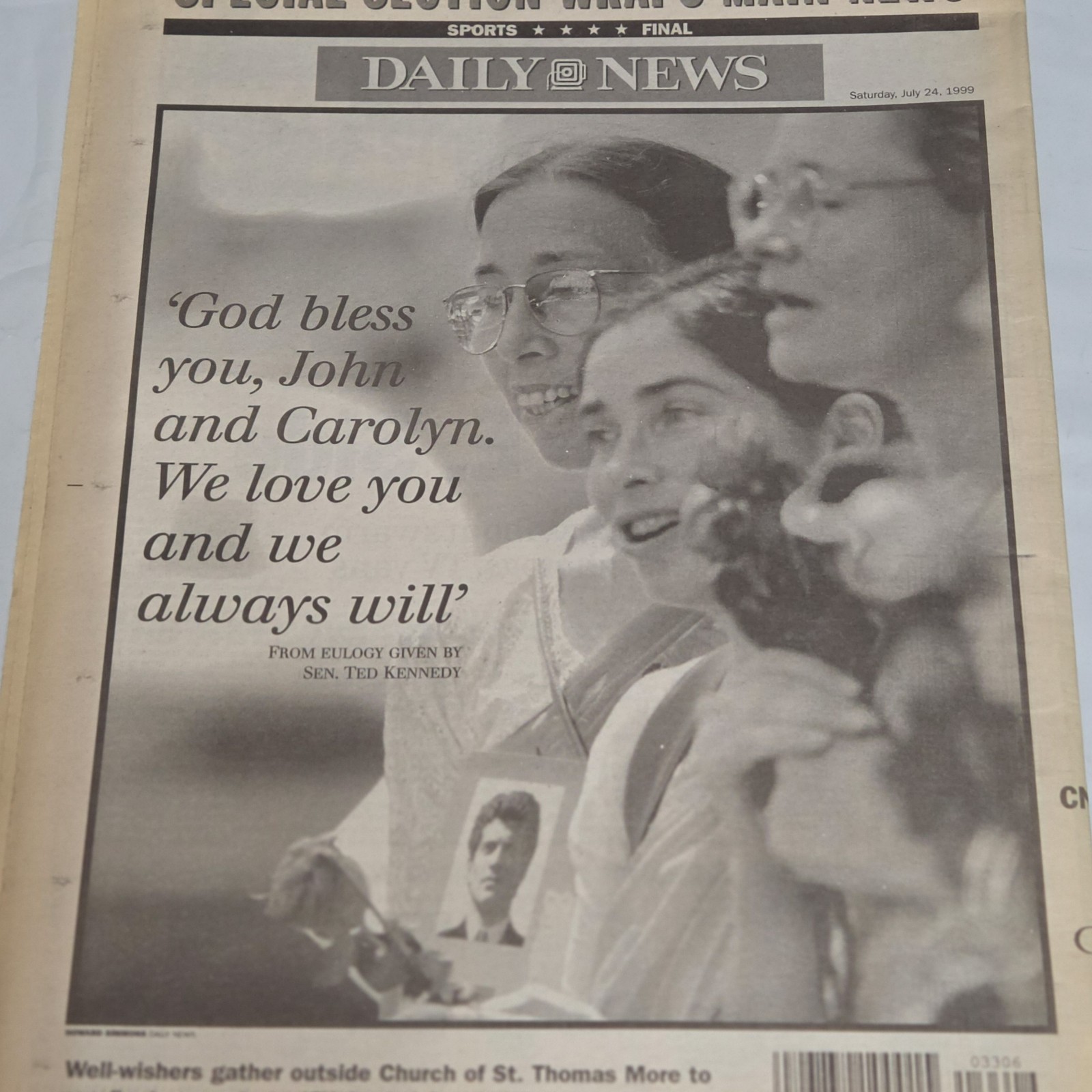 Daily News July 24 1999 JFK Jr Carolyn Kennedy Final Salute Newspaper