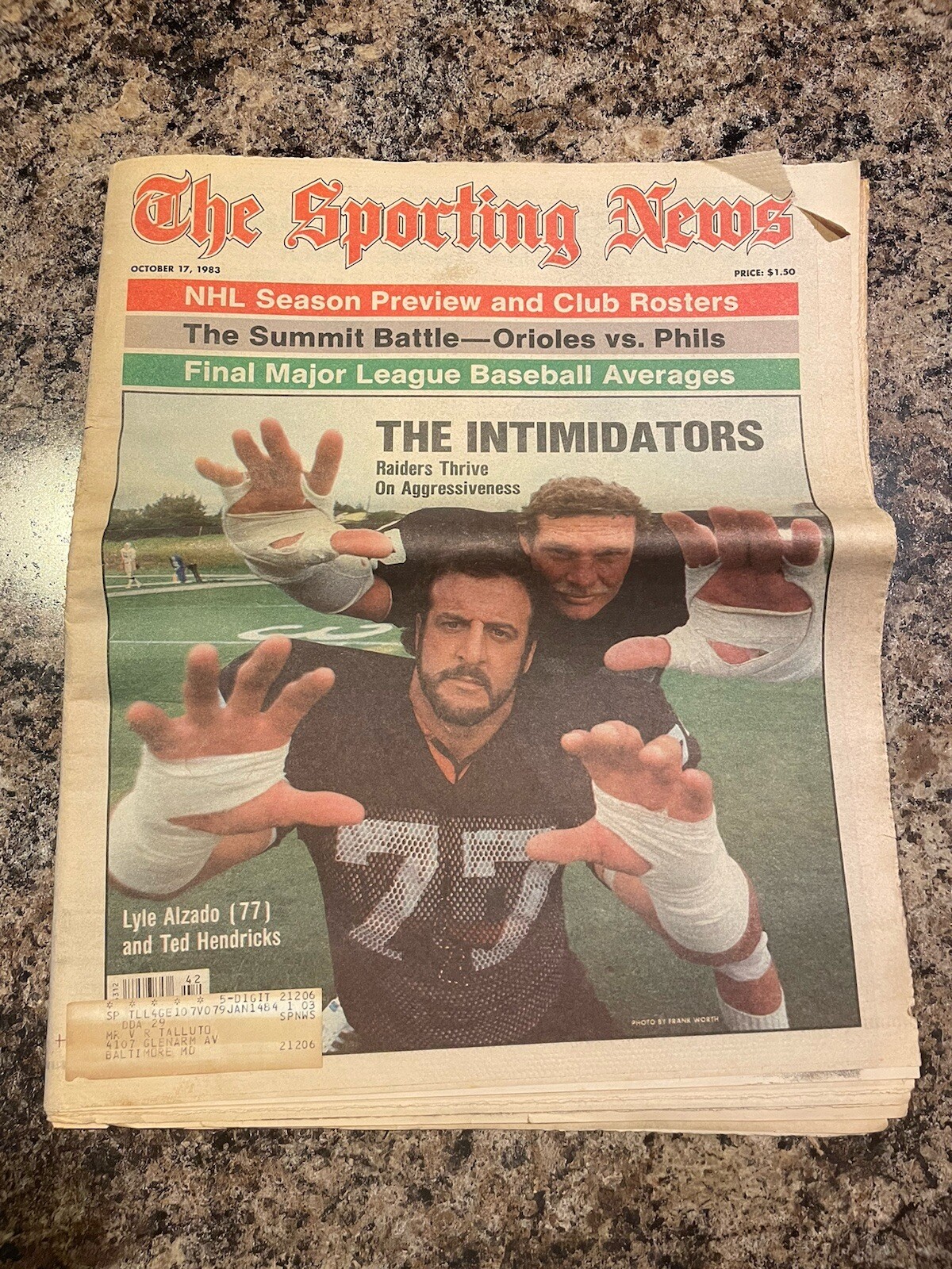 1983 NFL Preview Sporting News Newspaper. Los Angeles Raiders Football